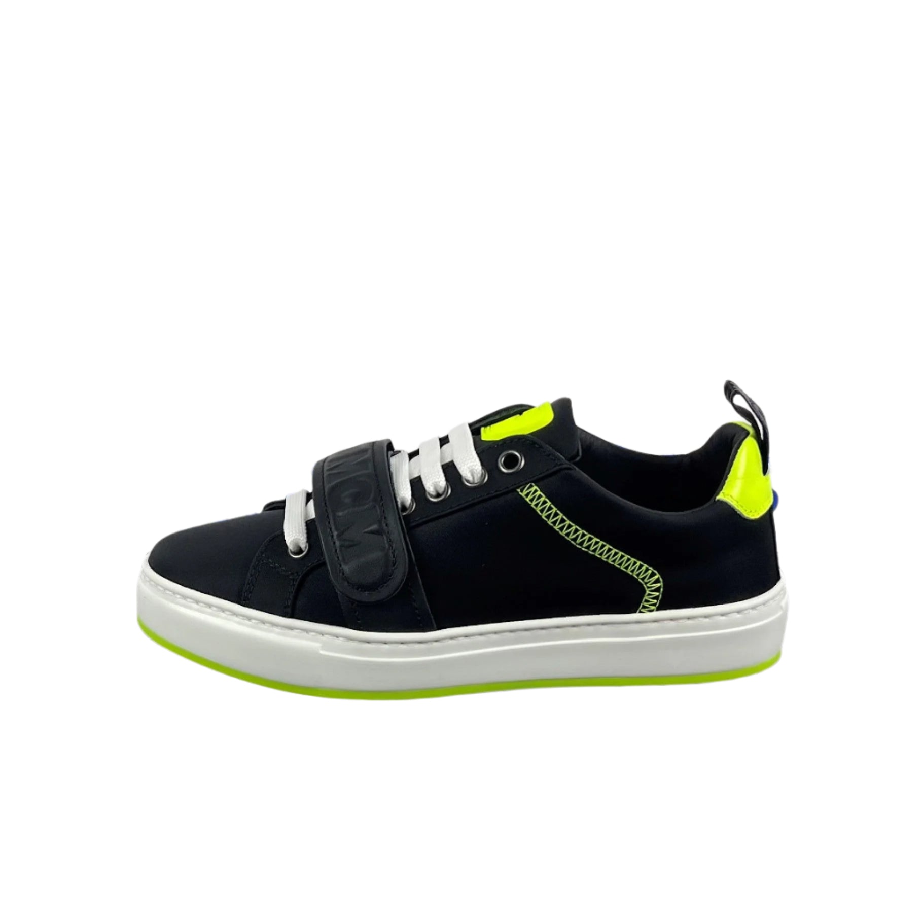 MCM Womens Lime/Black Nylon Low Top Sneakers | Positivo Clothing
