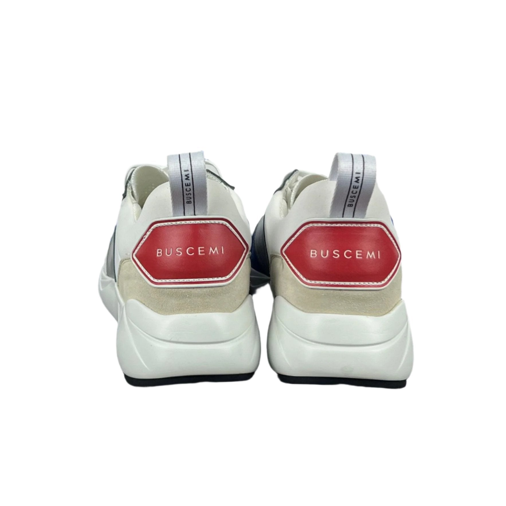 Buscemi Mens Ventura White Trio Leather Sneakers SAMPLE | Positivo Clothing