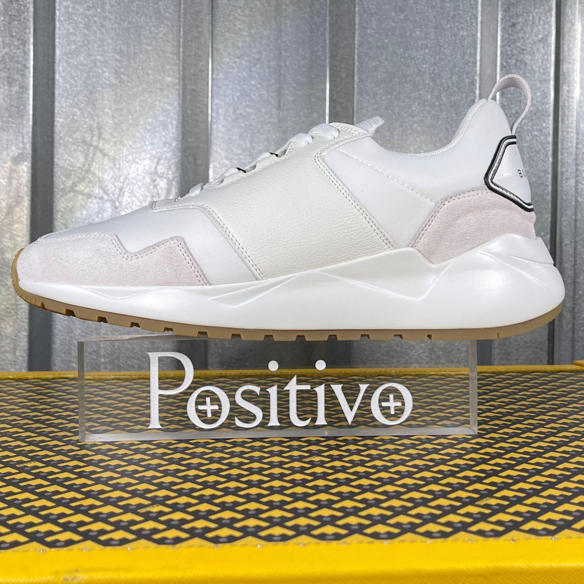 Buscemi Mens Ventura White Leather Sneakers | Positivo Clothing