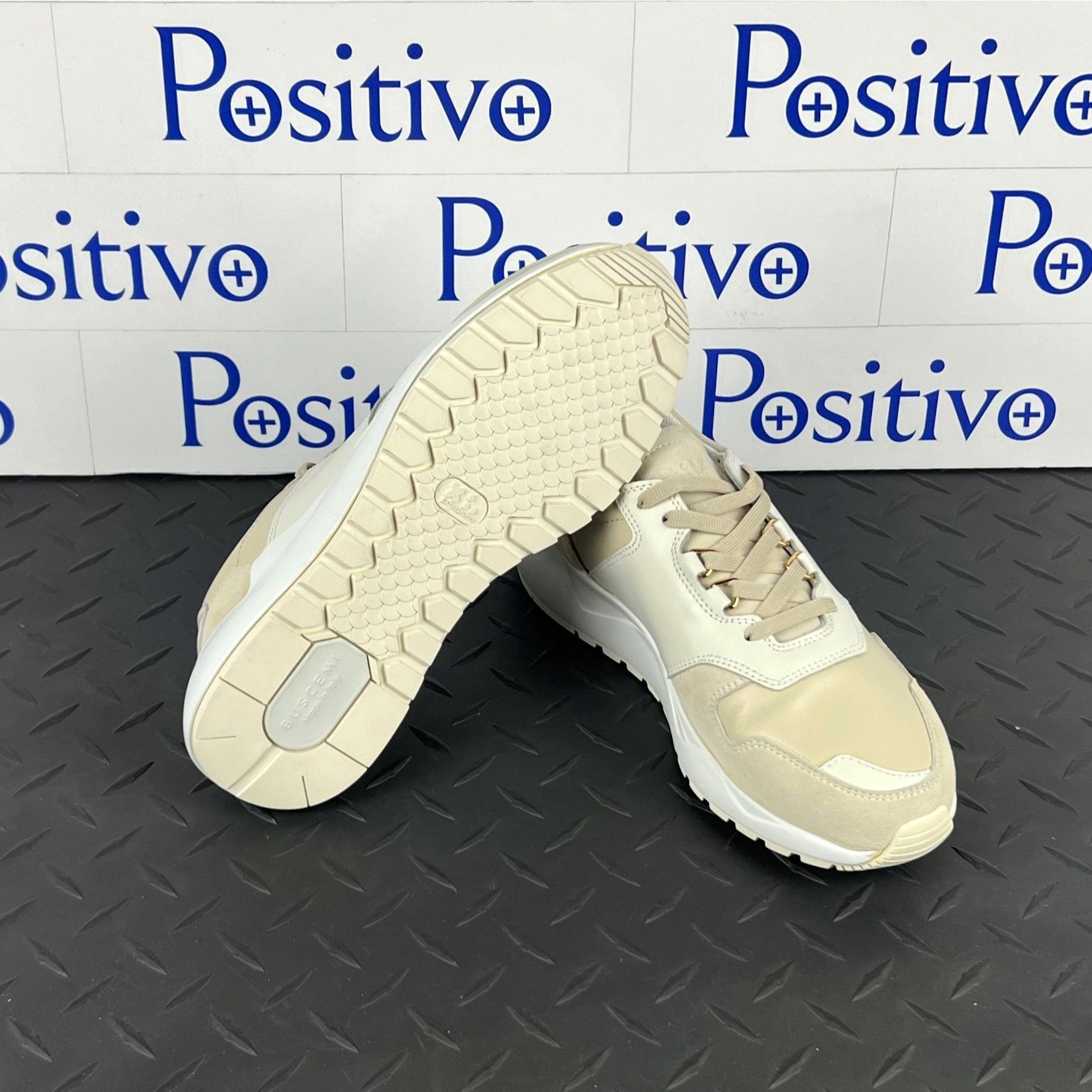 Buscemi Womens Ventura Off White Leather Sneakers SAMPLE | Positivo Clothing