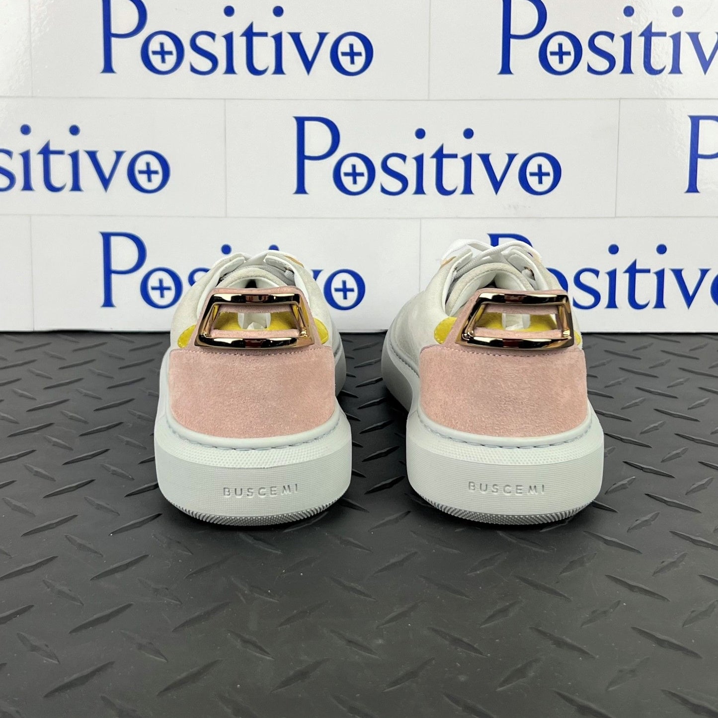Buscemi Women's Uno Sport White Trio Leather Sneakers