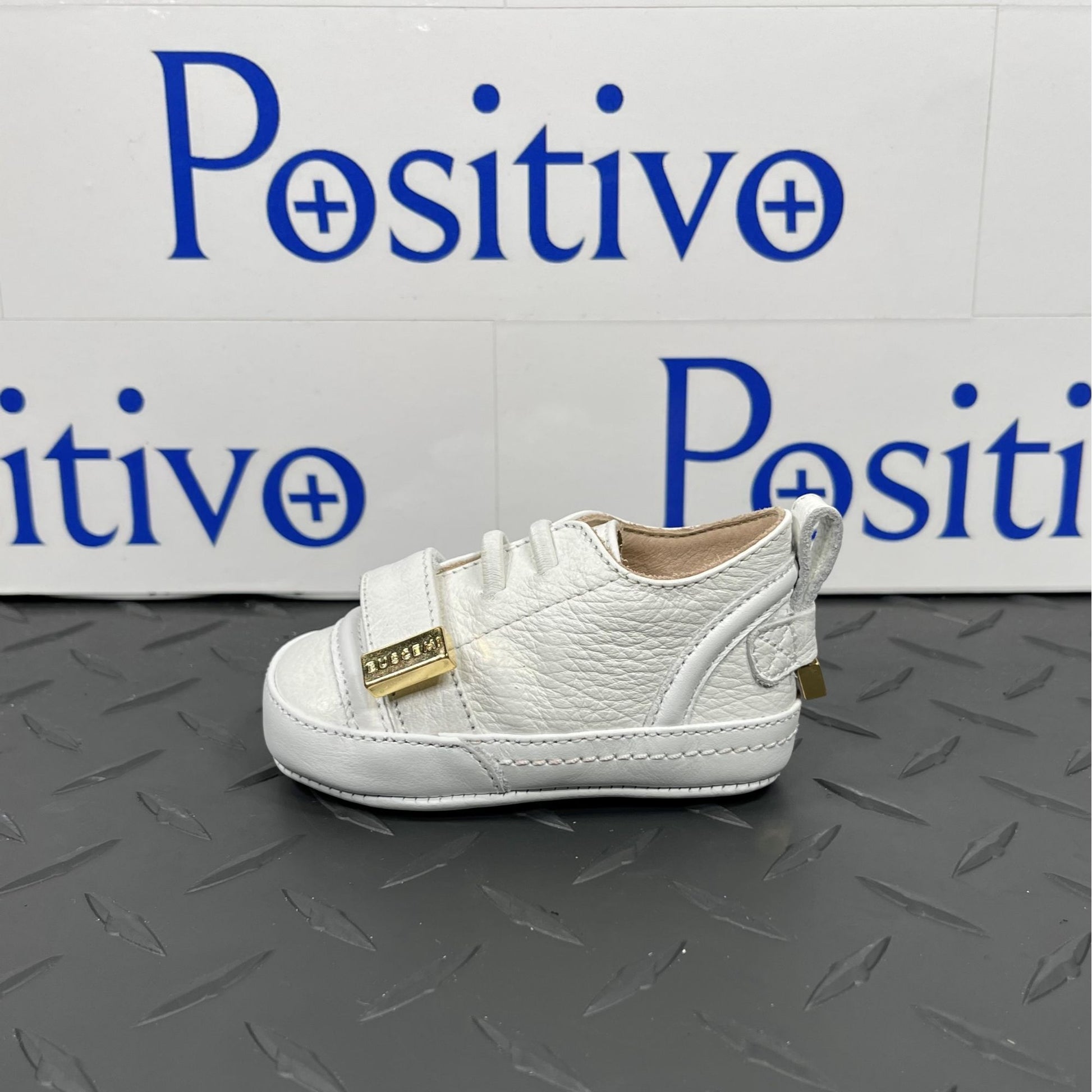 Buscemi 50MM Baby Alce/Flat White Leather Sneakers | Positivo Clothing