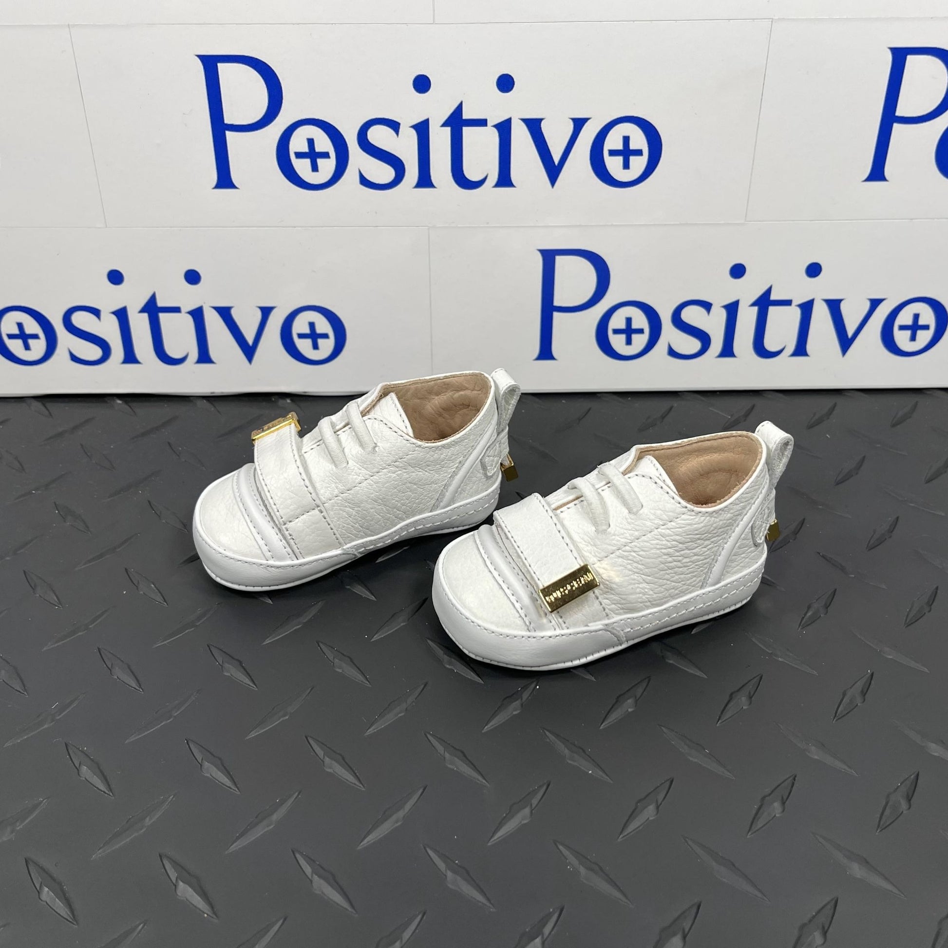 Buscemi 50MM Baby Alce/Flat White Leather Sneakers | Positivo Clothing