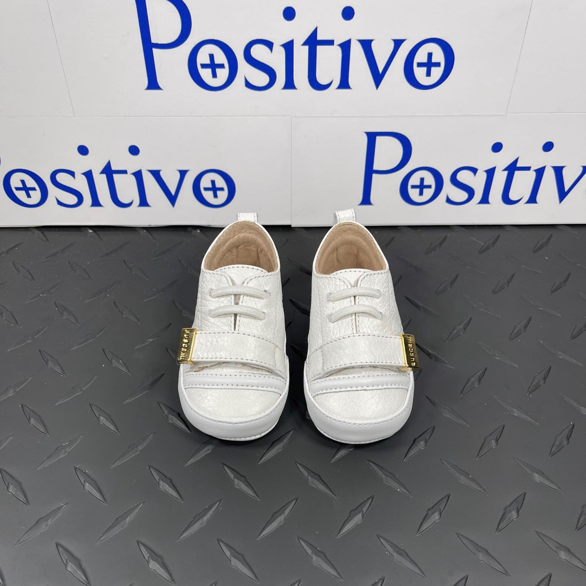 Buscemi 50MM Baby Alce/Flat White Leather Sneakers | Positivo Clothing