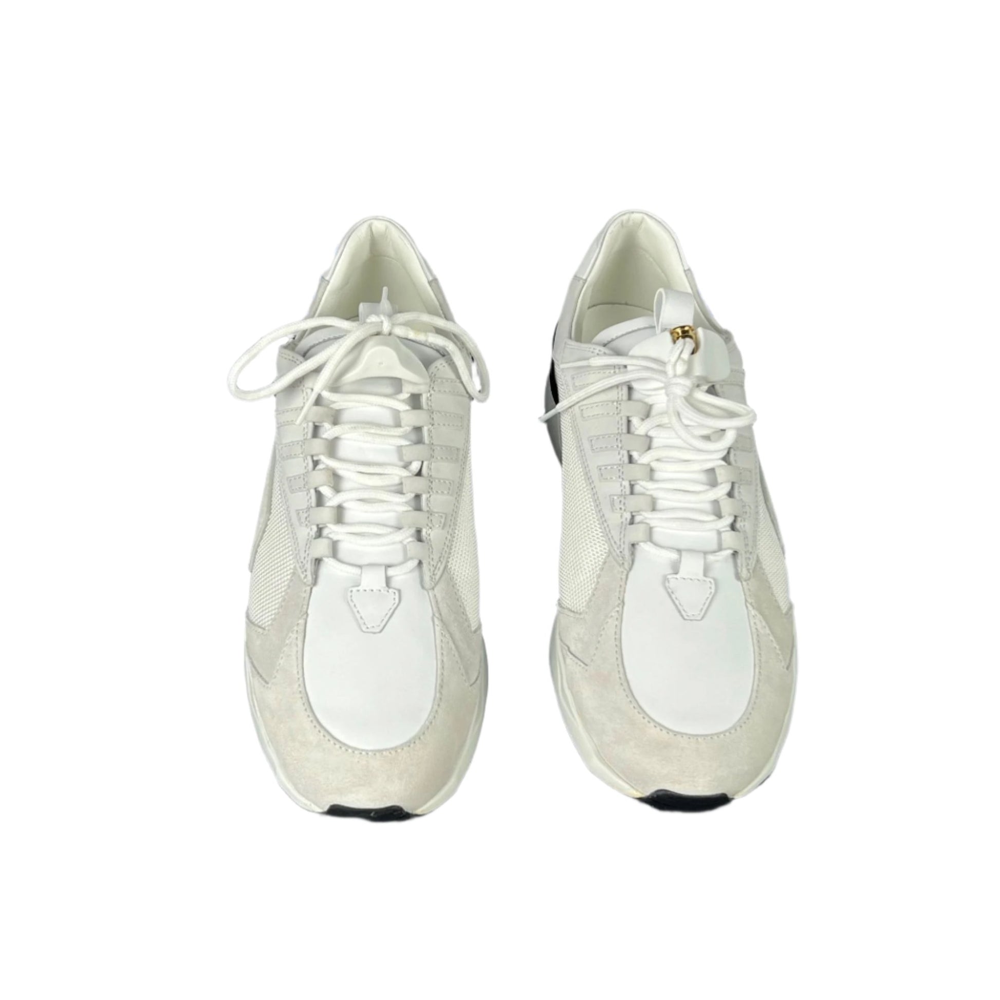 Buscemi Mens Run 2 White Suede Sneakers SAMPLE | Positivo Clothing