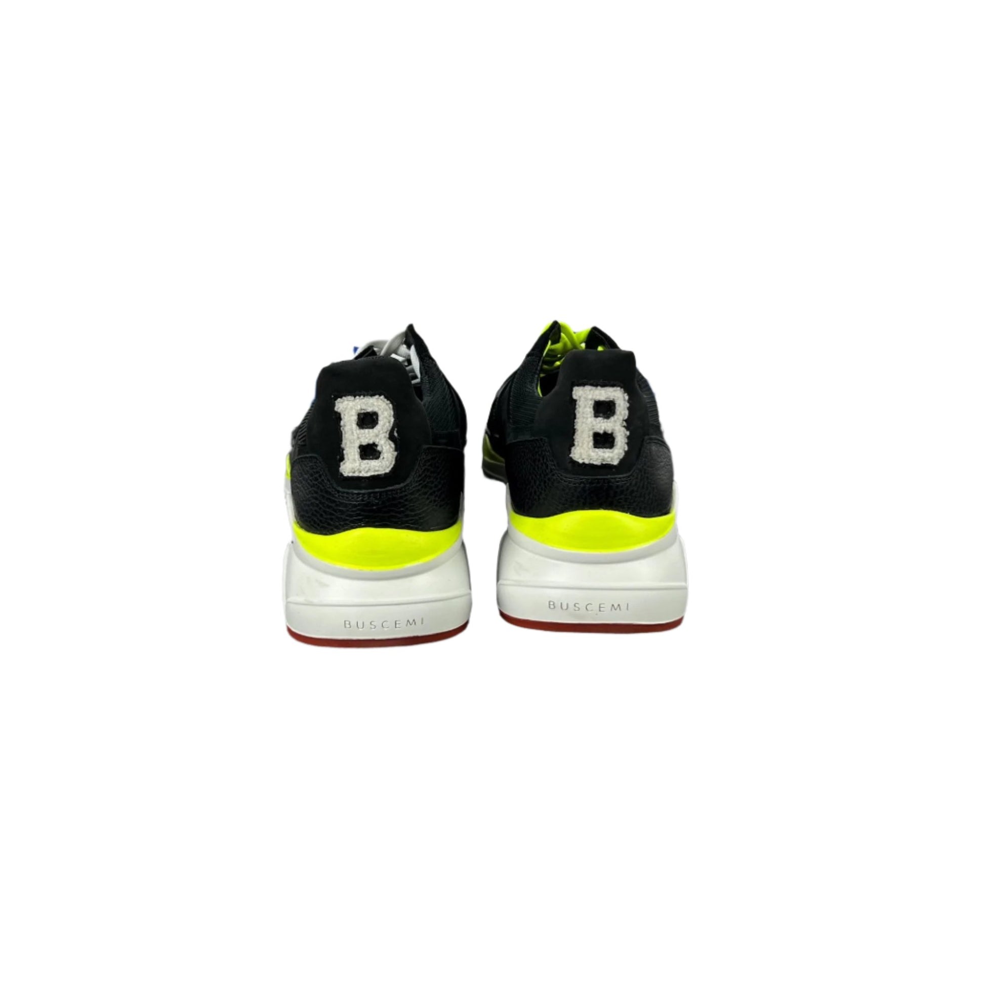 Buscemi Mens B Runner Black Leather Sneakers SAMPLE | Positivo Clothing
