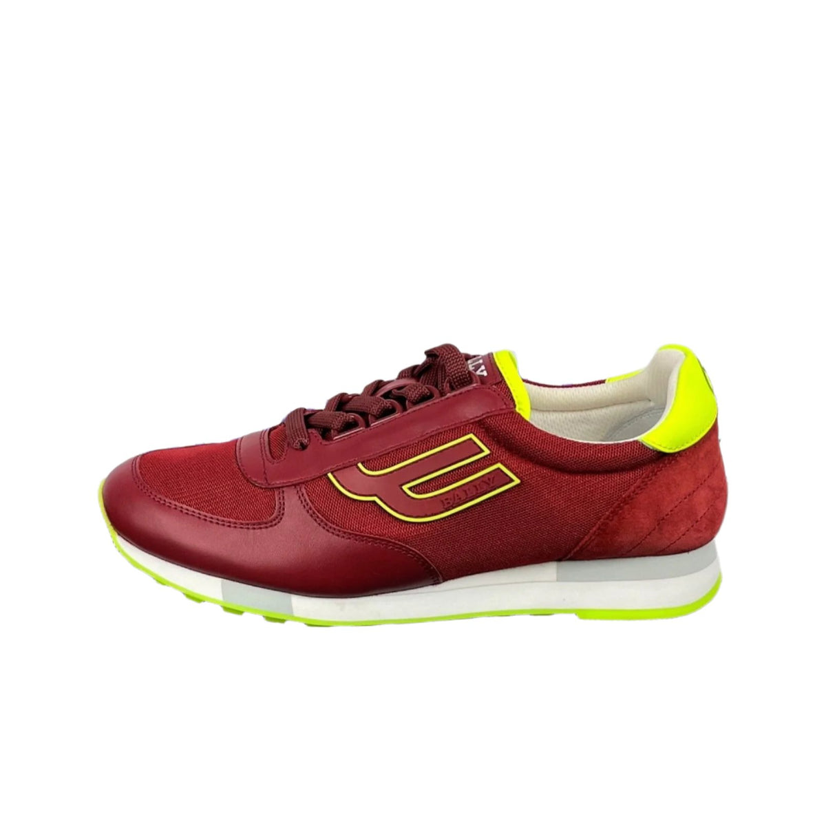 Bally Mens Gavino Red Leather Low Top Sneakers