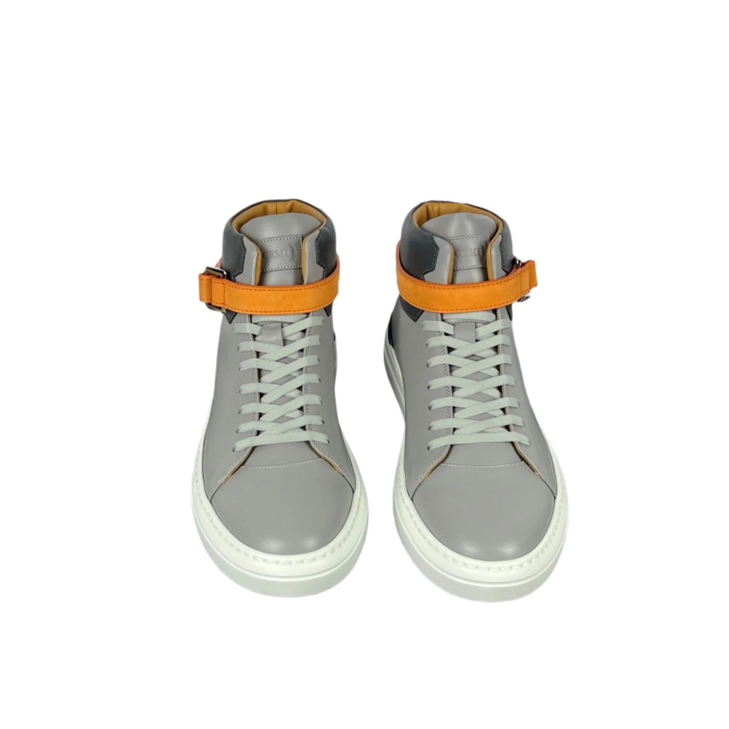 Buscemi Mens 100MM Sport Grey Trio Leather Sneakers | Positivo Clothing