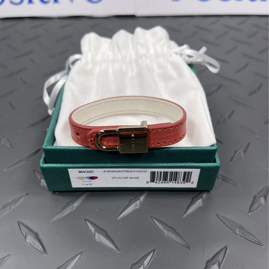 Buscemi Bracelet Litchi/Off White Leather Accessory | Positivo Clothing