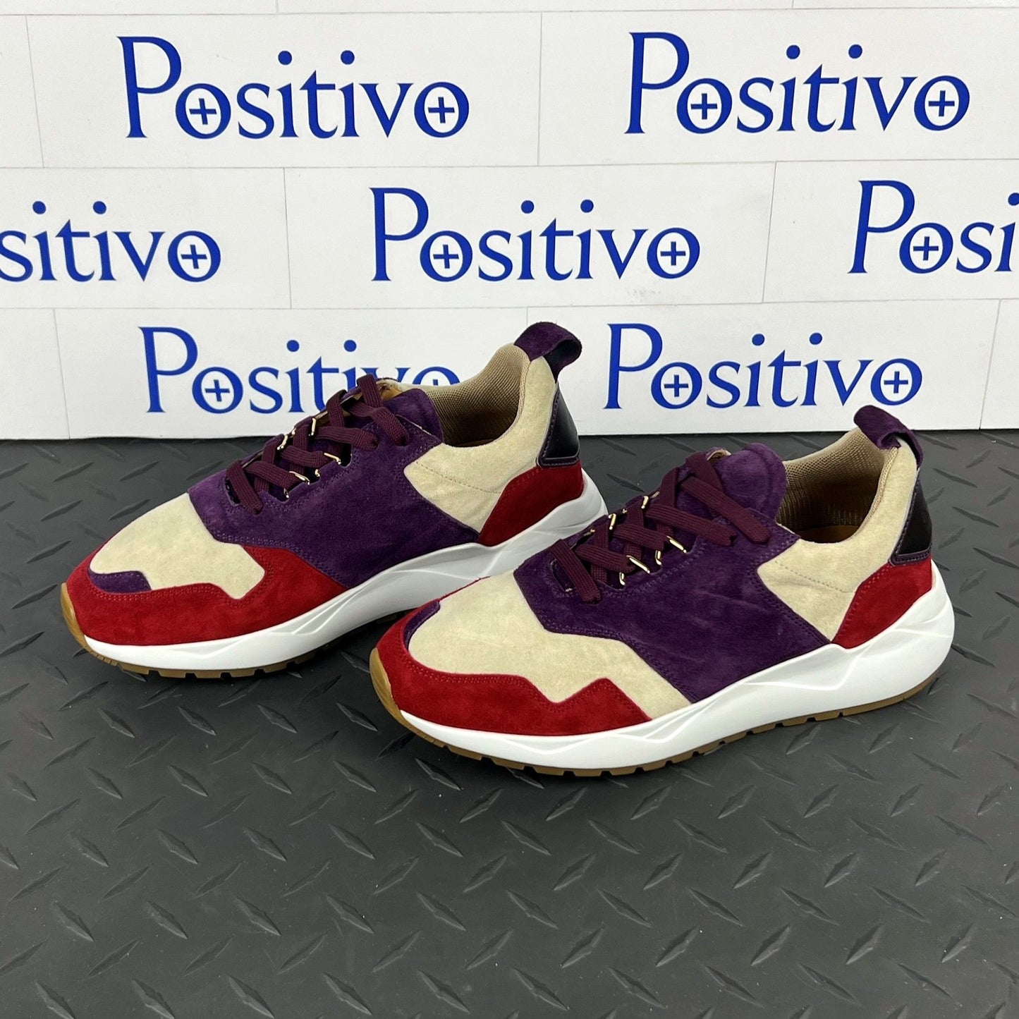 Buscemi Womens Ventura Angora Leather Sneakers | Positivo Clothing