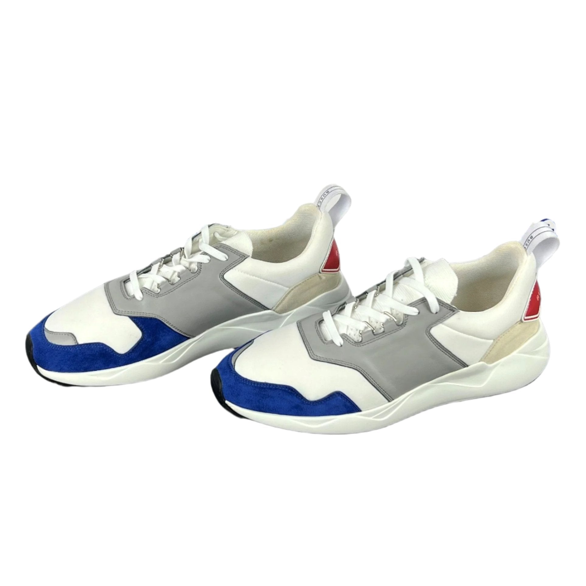 Buscemi Mens Ventura White Trio Leather Sneakers SAMPLE | Positivo Clothing