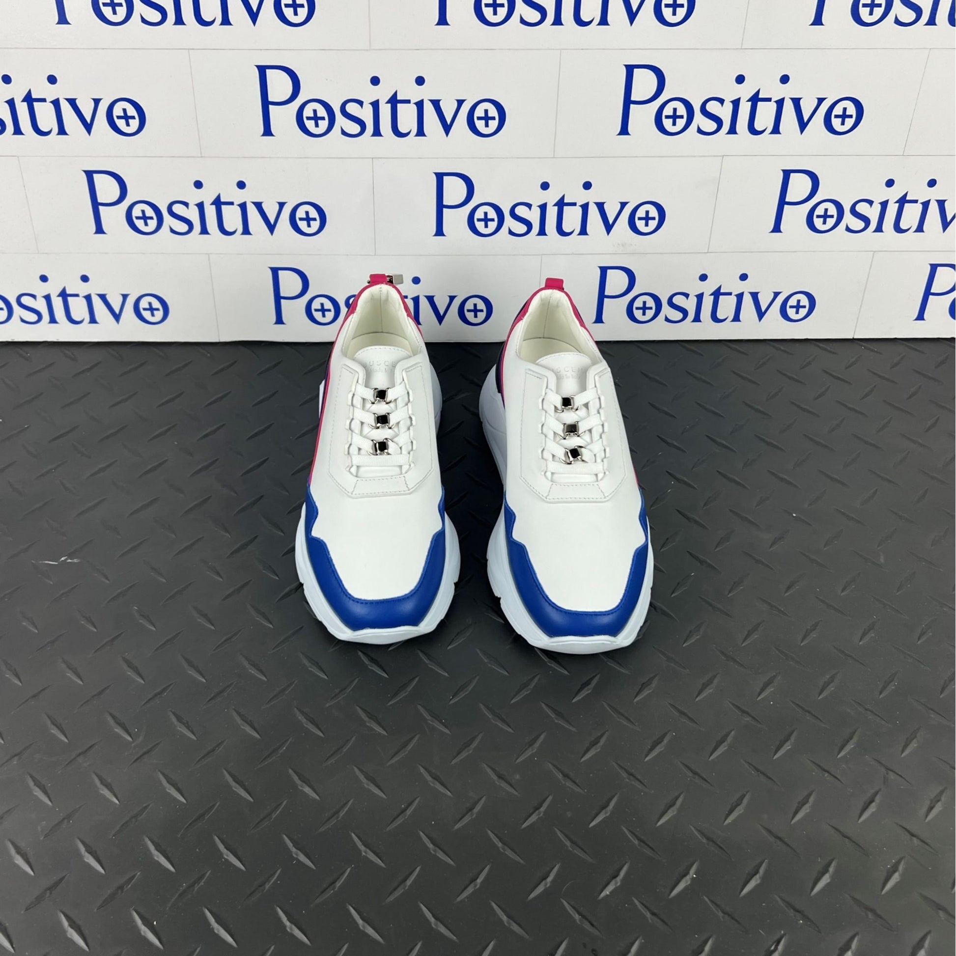 Buscemi Womens Strada Purple Trio Leather Sneakers | Positivo Clothing