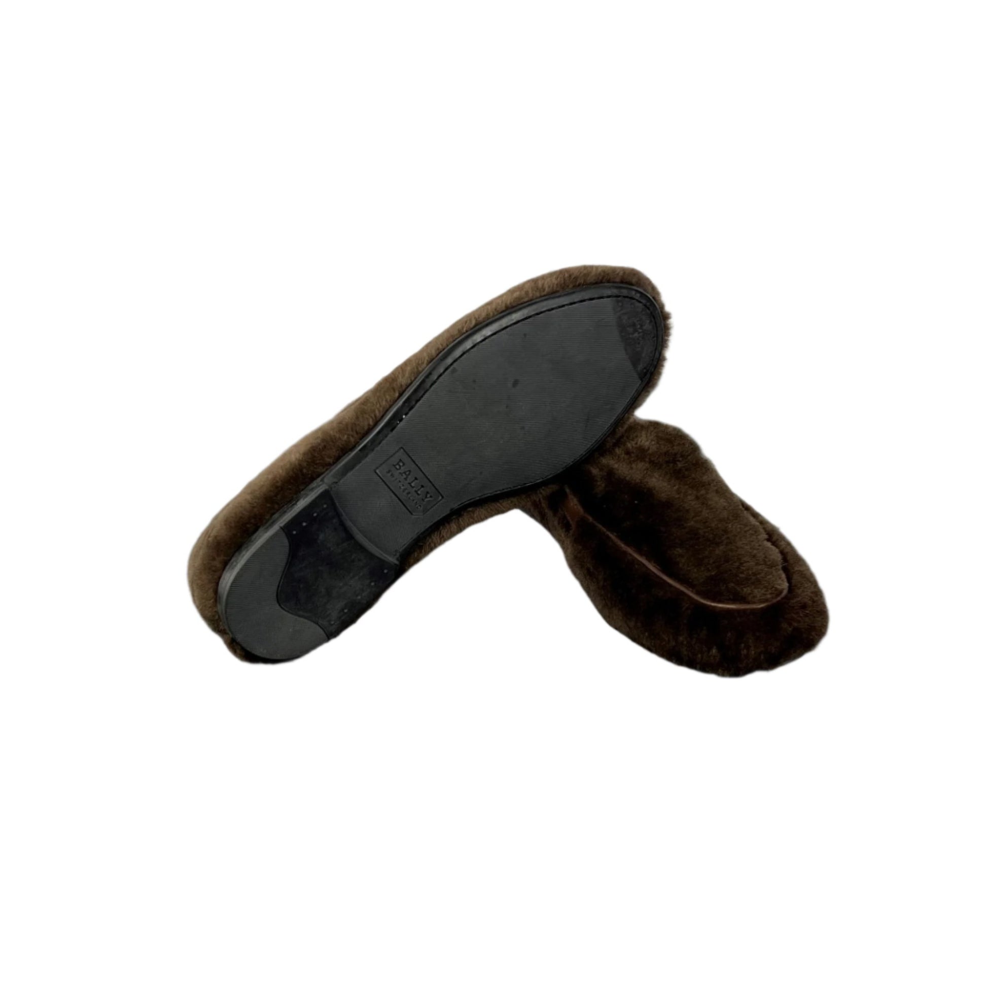 Bally Mens Crispi Brown Lamb Fur Loafers | Positivo Clothing