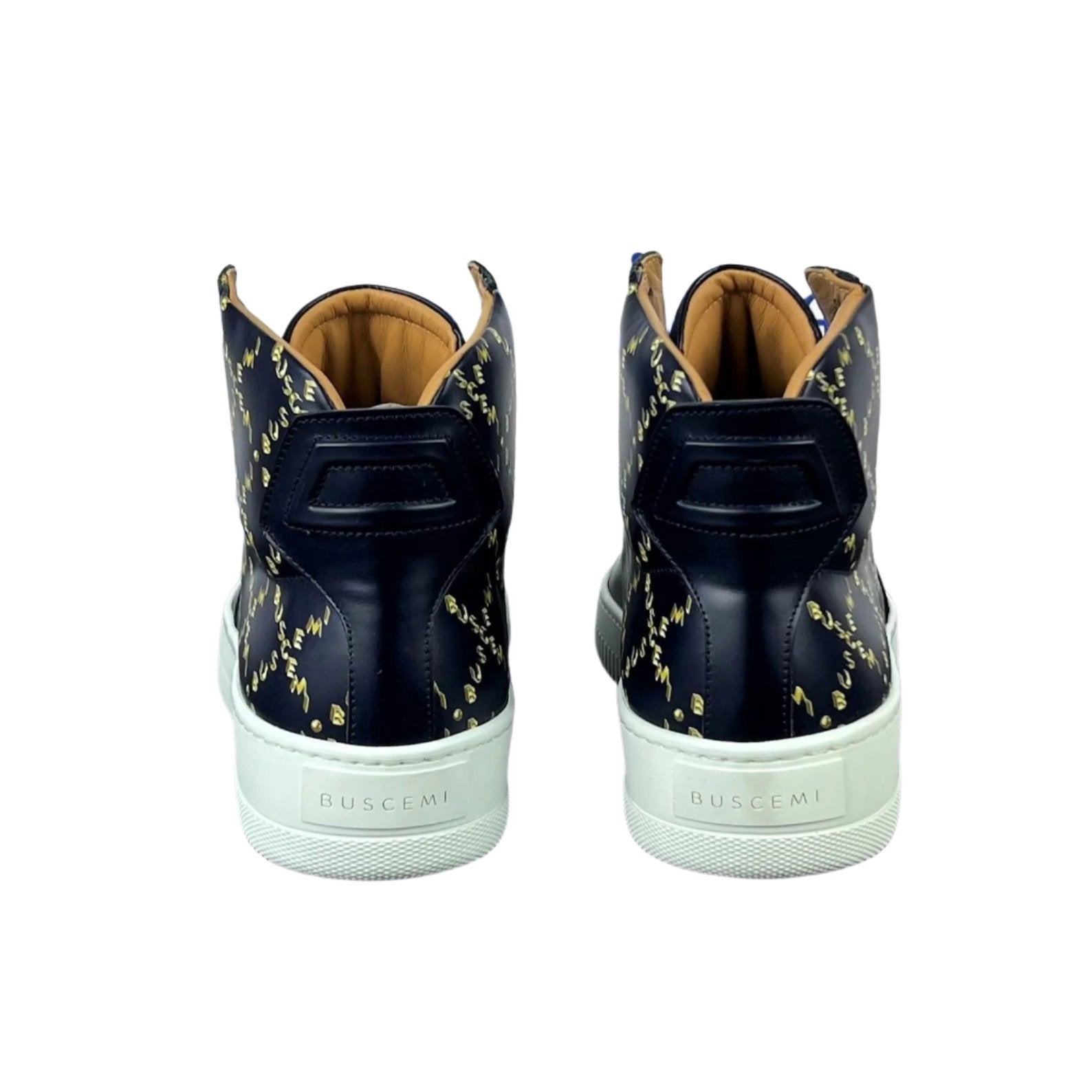 Buscemi Mens Dome Mono Navy Leather Sneakers SAMPLE | Positivo Clothing