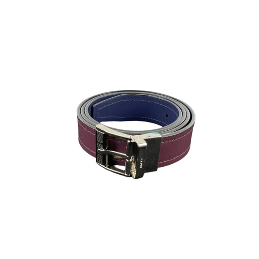 Bally Kolmer Prune Leather Adjustable/Reversible Belt | Positivo Clothing