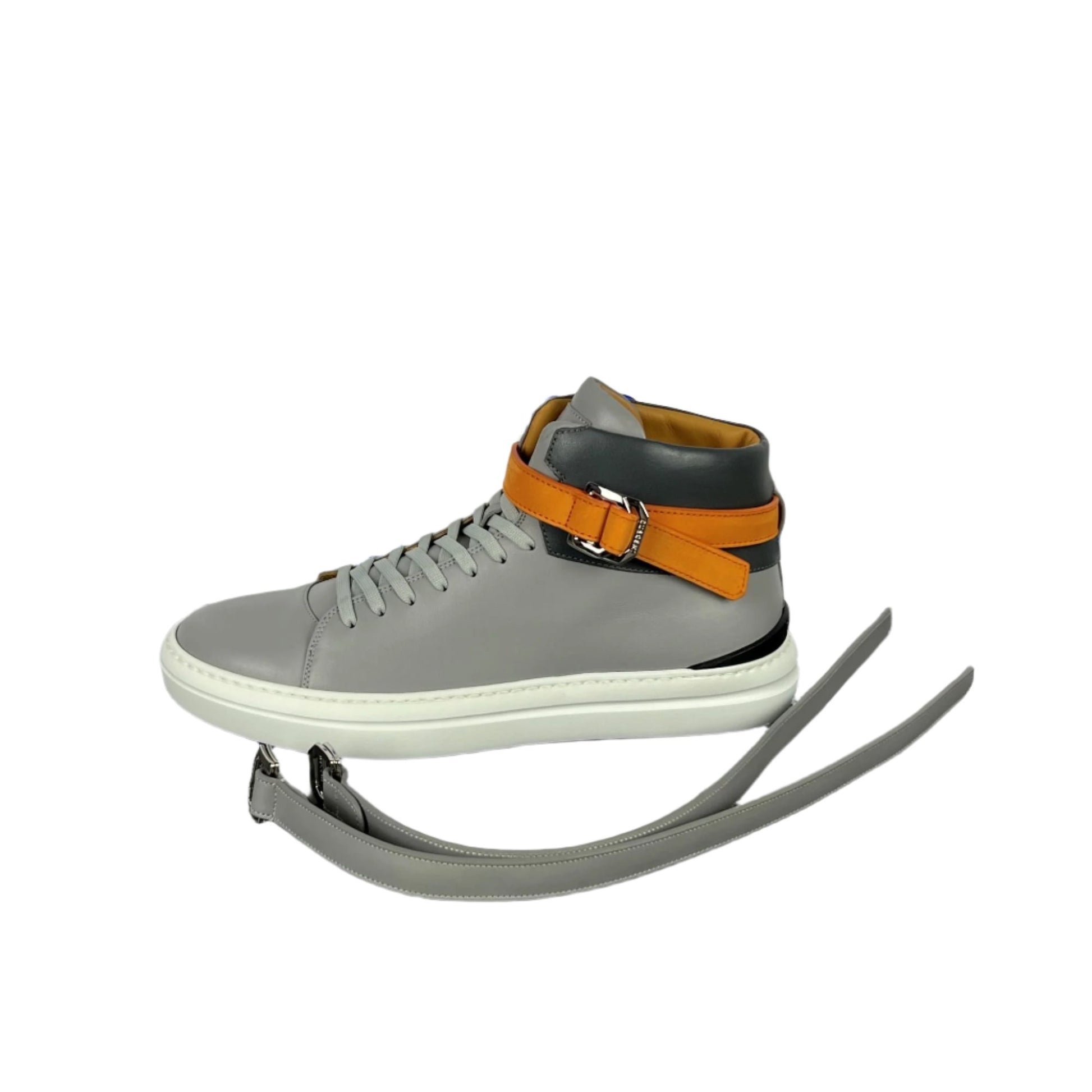 Buscemi Mens 100MM Sport Grey Trio Leather Sneakers | Positivo Clothing