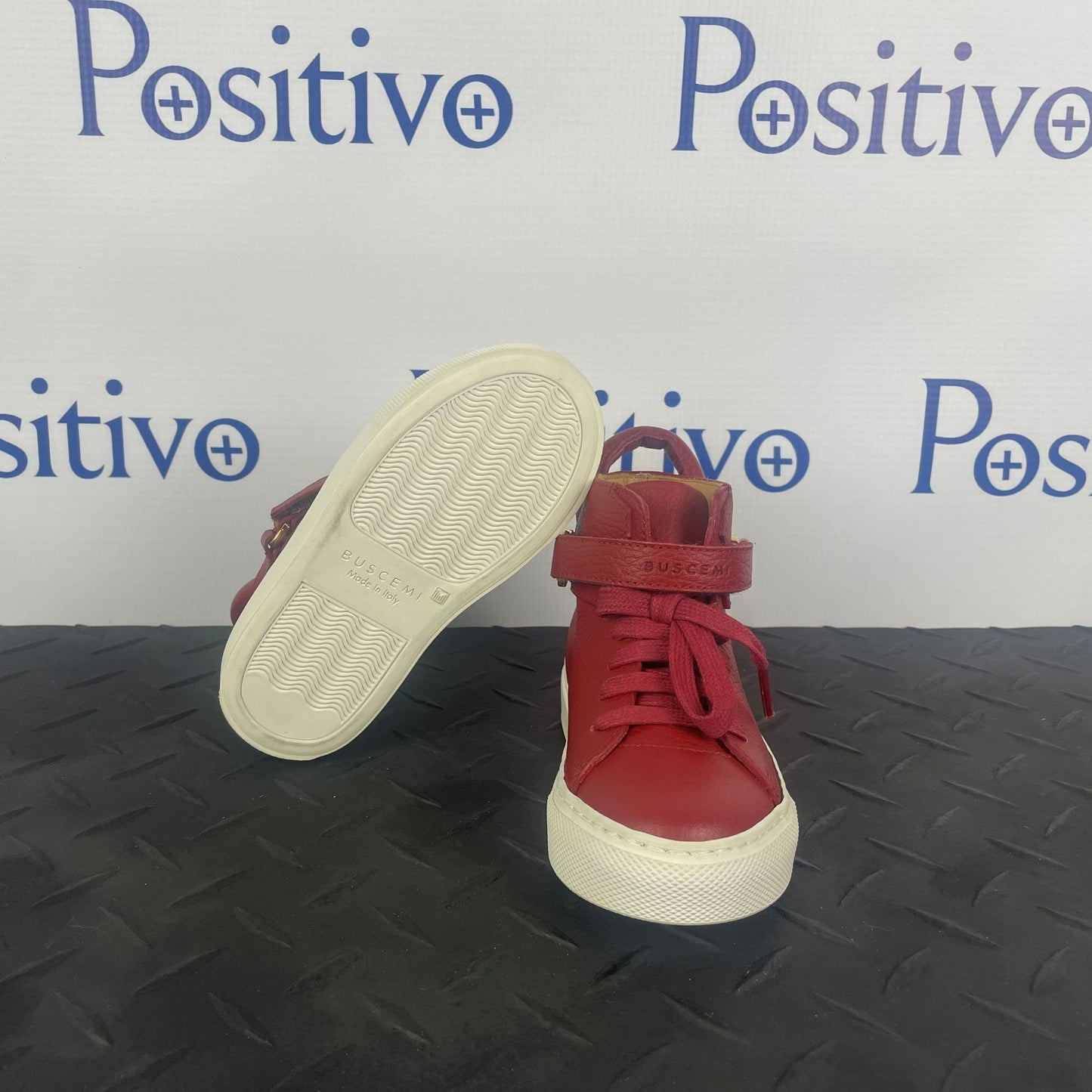 Buscemi 100MM Toddler Passion White Leather Sneakers EU T24 US 8