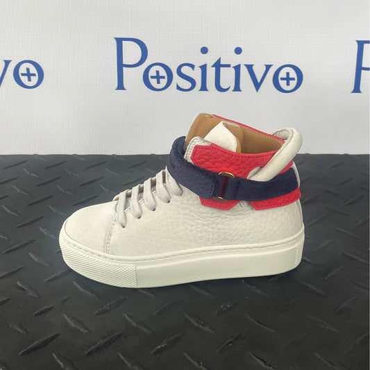 Buscemi 100MM Kid Nubuk Off White/ Ramino Tri Sneakers | Positivo Clothing
