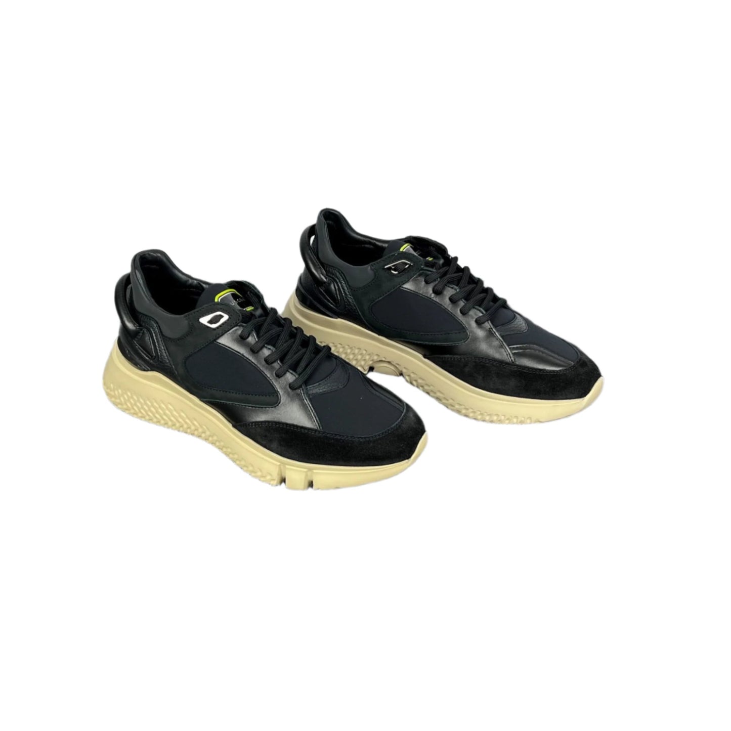 Buscemi Mens Veloce Mix Black Suede/Neoprene Sneakers | Positivo Clothing