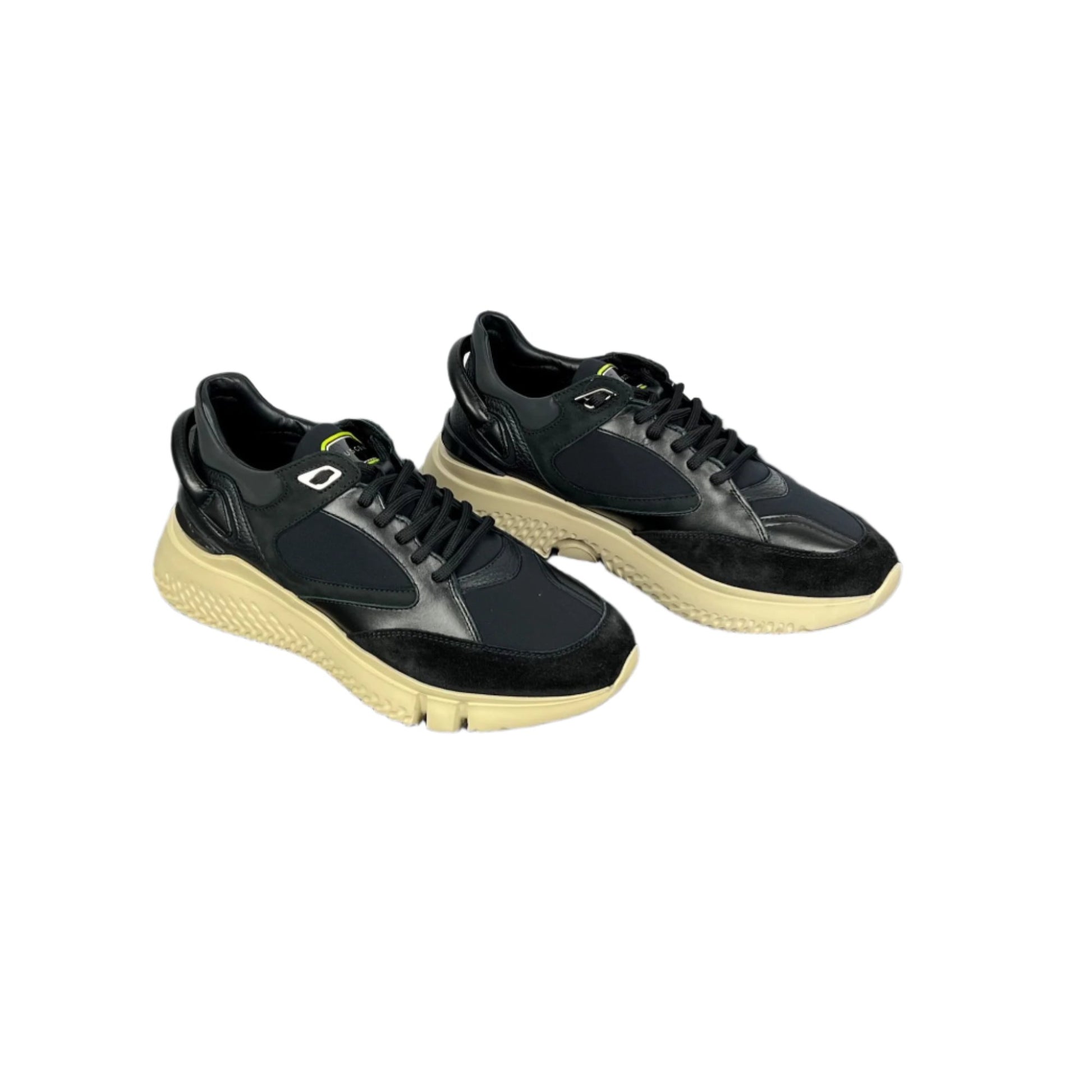 Buscemi Mens Veloce Mix Black Suede/Neoprene Sneakers | Positivo Clothing