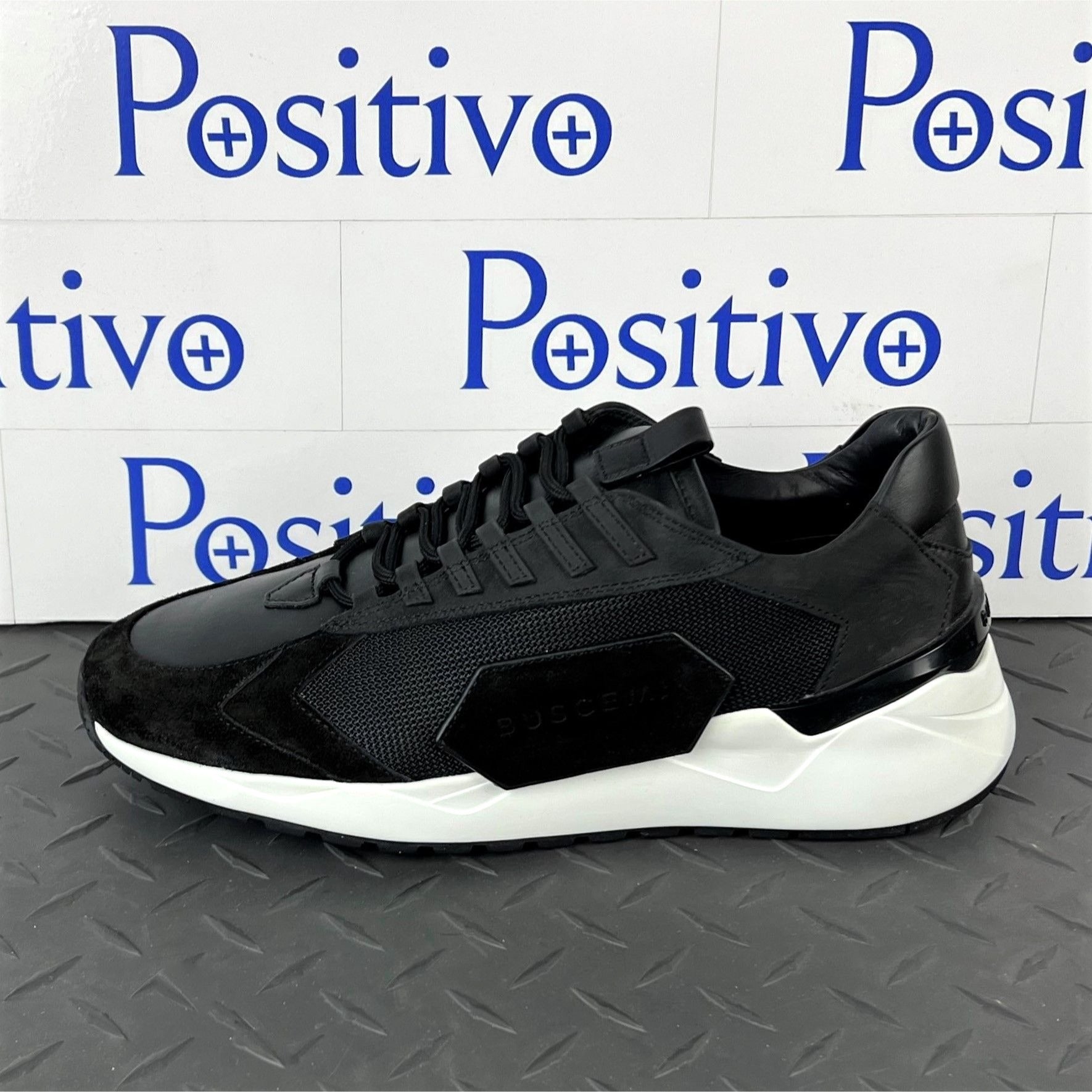 Buscemi Mens Run 2 Black Suede Sneakers | Positivo Clothing