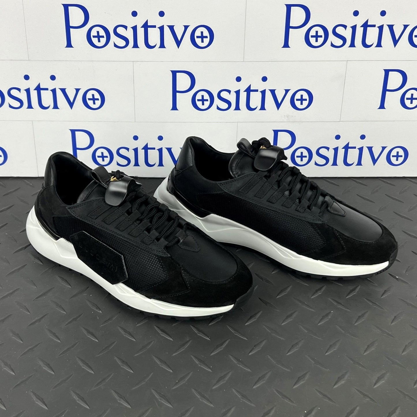 Buscemi Womens Run 2 Black Suede Sneakers SAMPLE | Positivo Clothing
