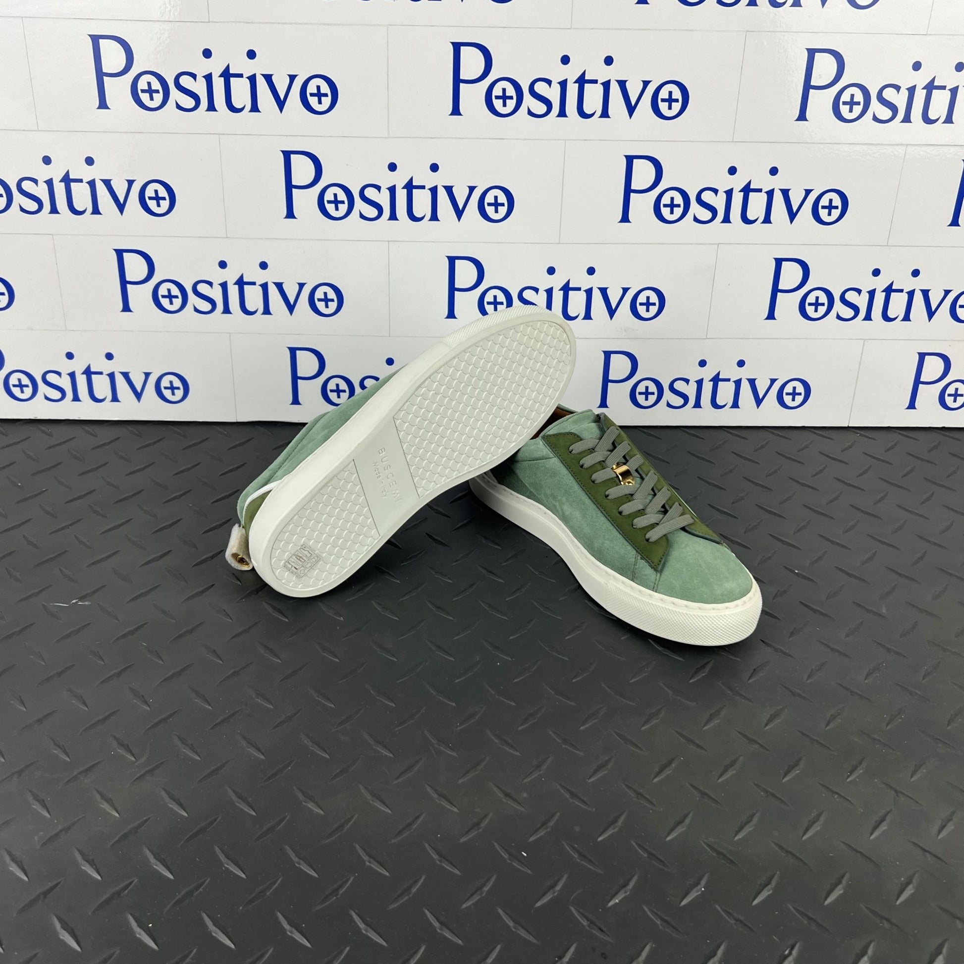 Buscemi Womens Tennis Lock Militare Leather Sneakers SAMPLE | Positivo Clothing