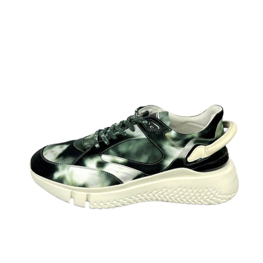 Buscemi Veloce Tie Dye Green Leather Sneakers SAMPLE | Positivo Clothing
