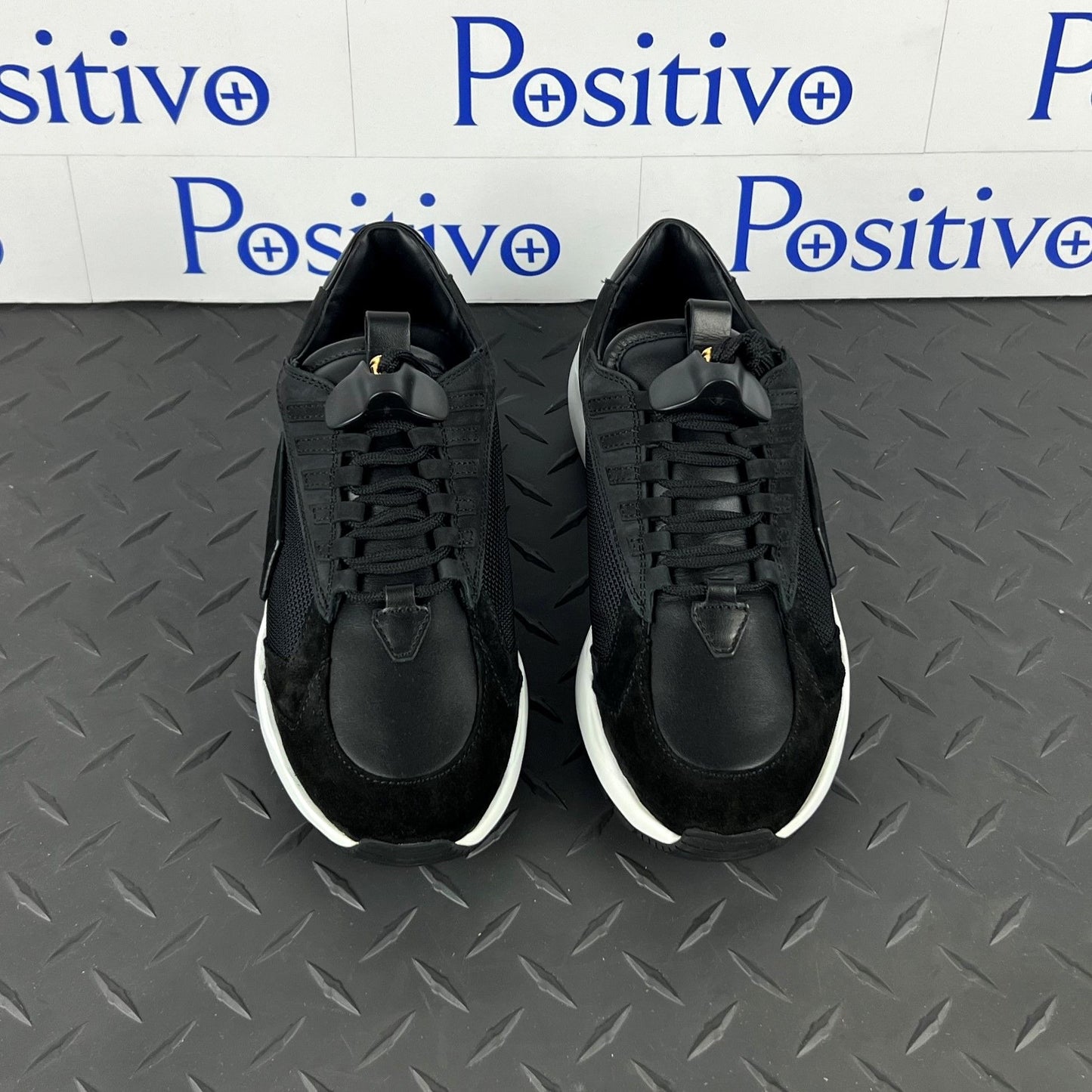 Buscemi Womens Run 2 Black Suede Sneakers SAMPLE | Positivo Clothing