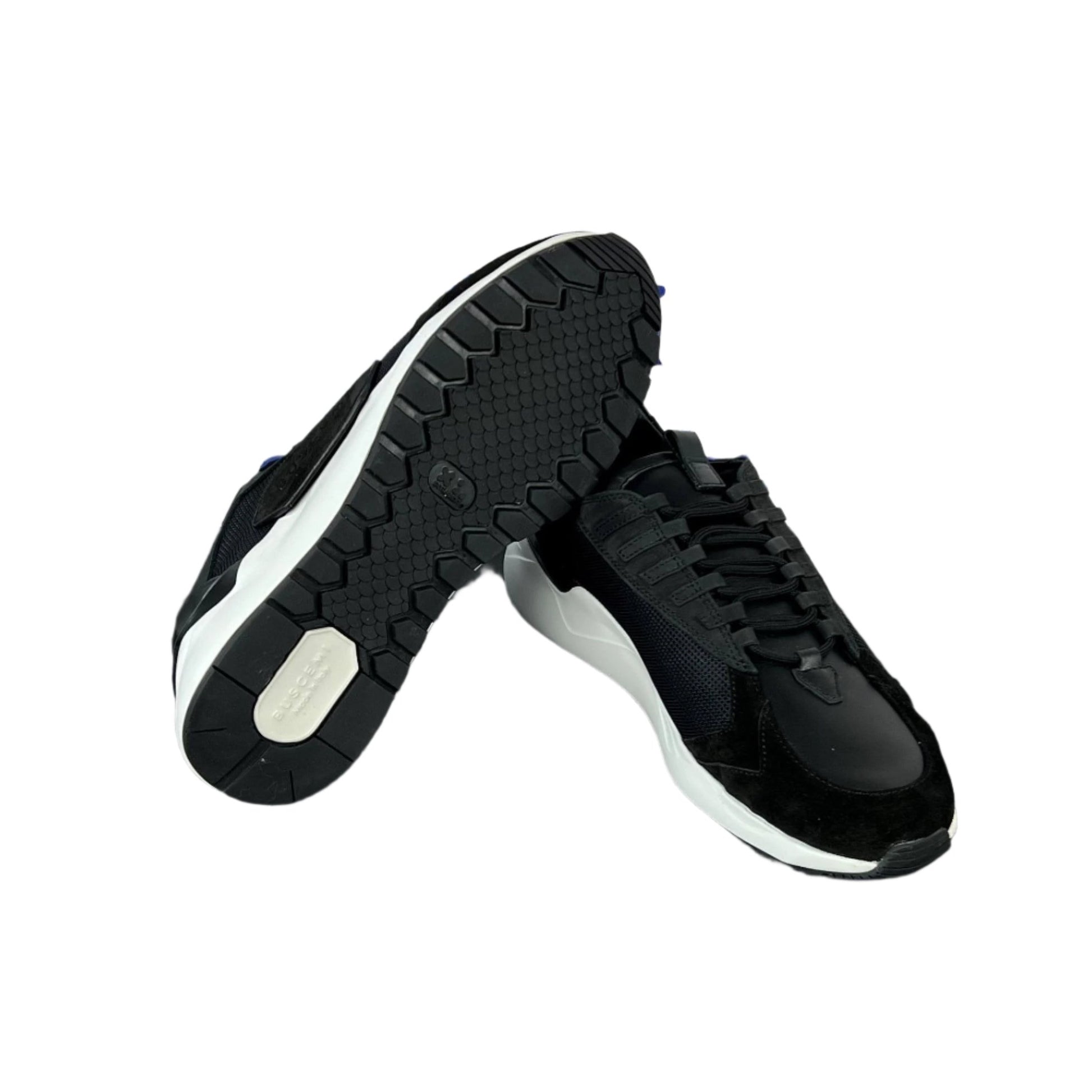 Buscemi Mens Run 2 Black Suede Sneakers SAMPLE | Positivo Clothing