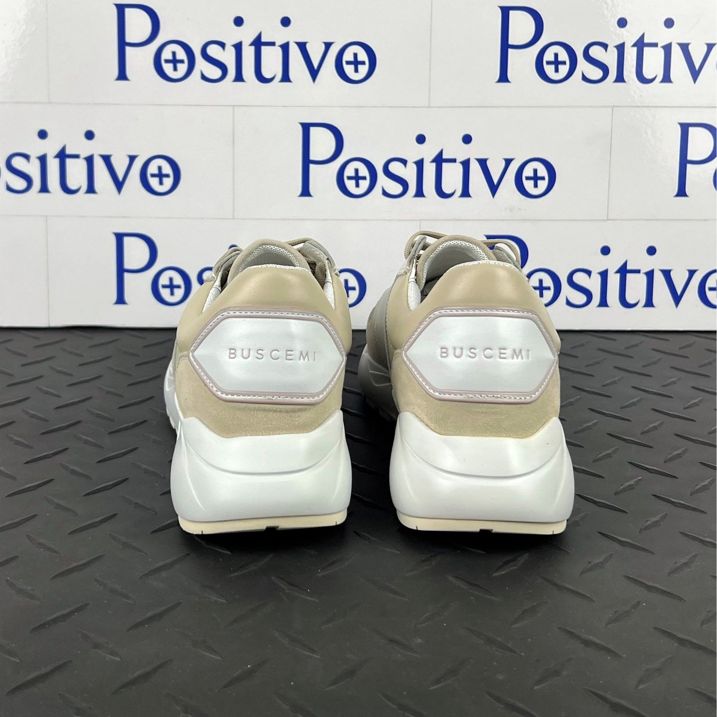 Buscemi Womens Ventura Off White Leather Sneakers SAMPLE | Positivo Clothing