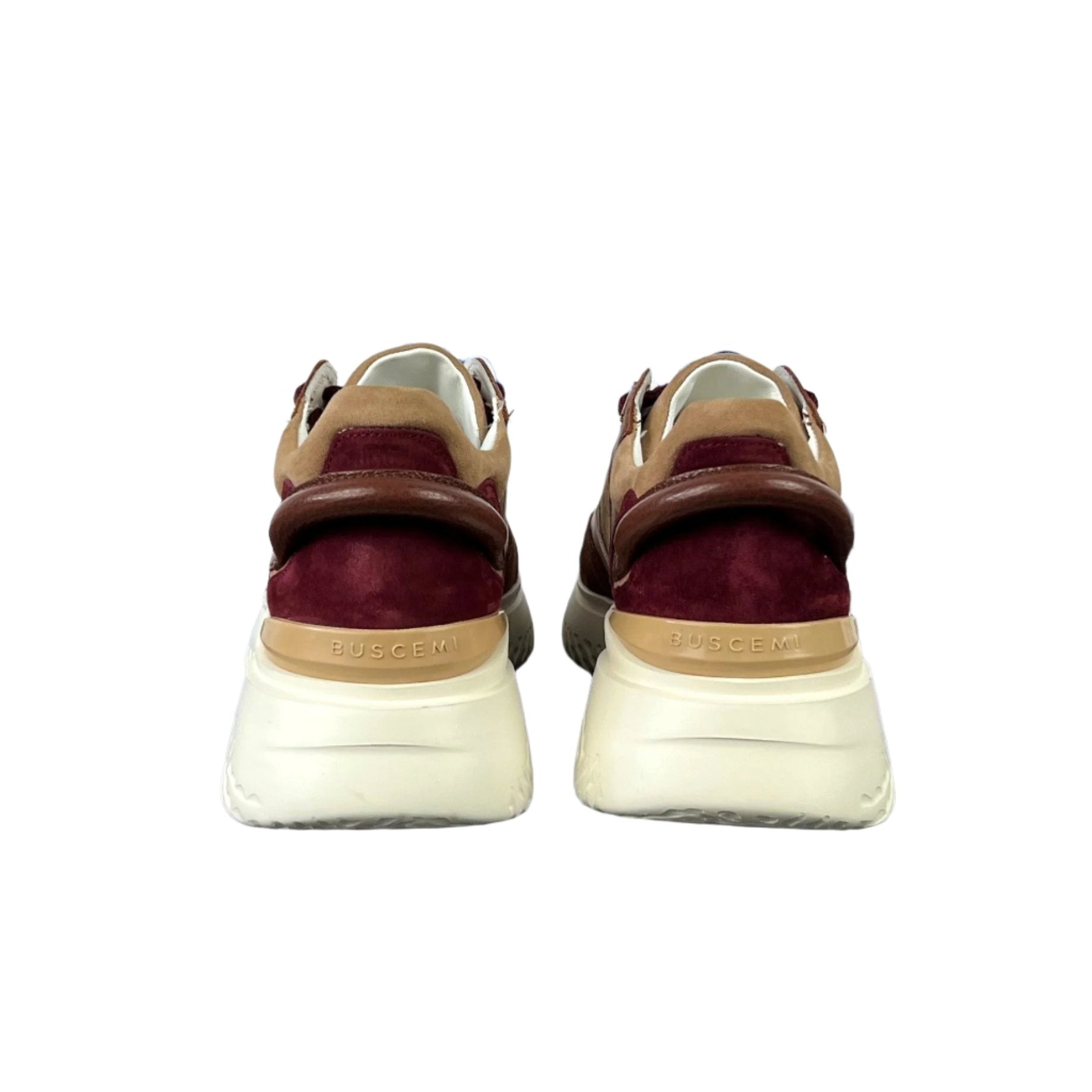 Buscemi Mens Veloce Brown Trio Leather Sneakers | Positivo Clothing