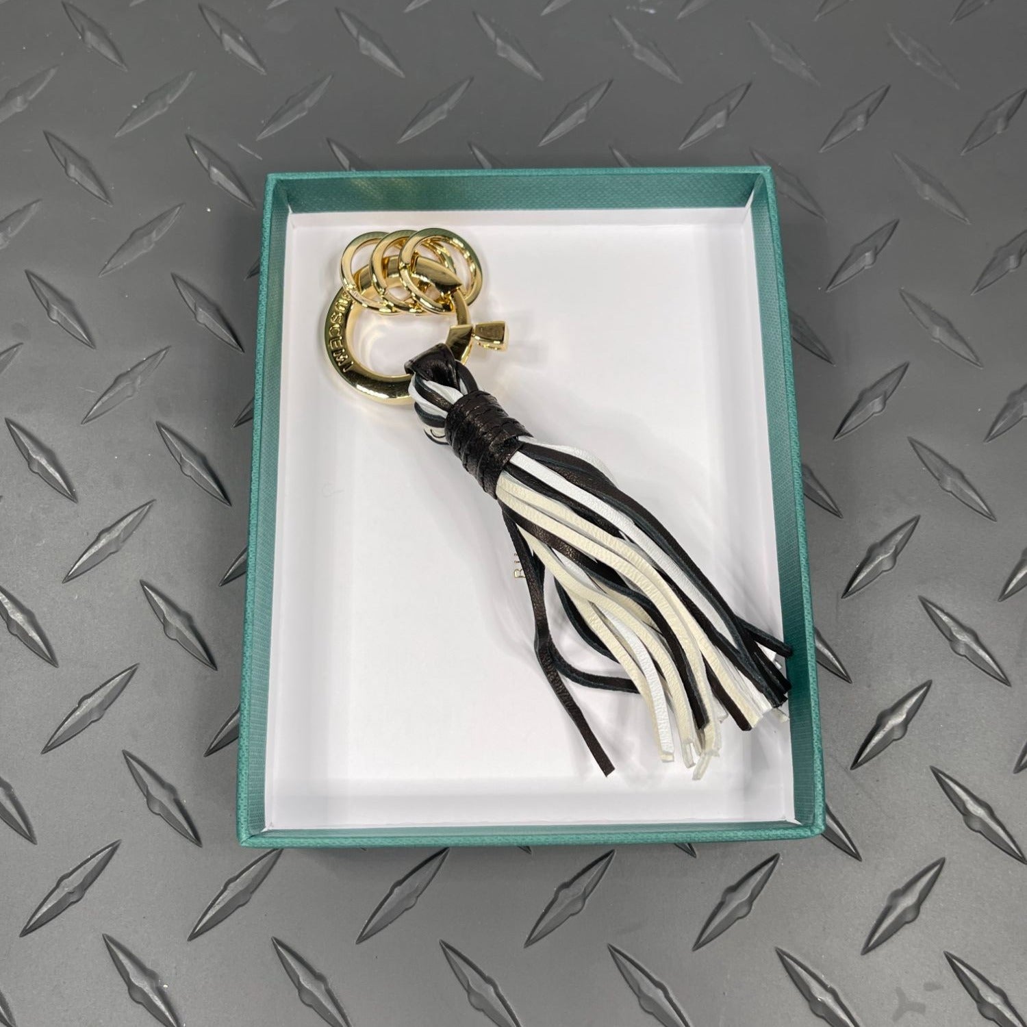 Buscemi Keyholder Fringe Black Tri Leather | Positivo Clothing