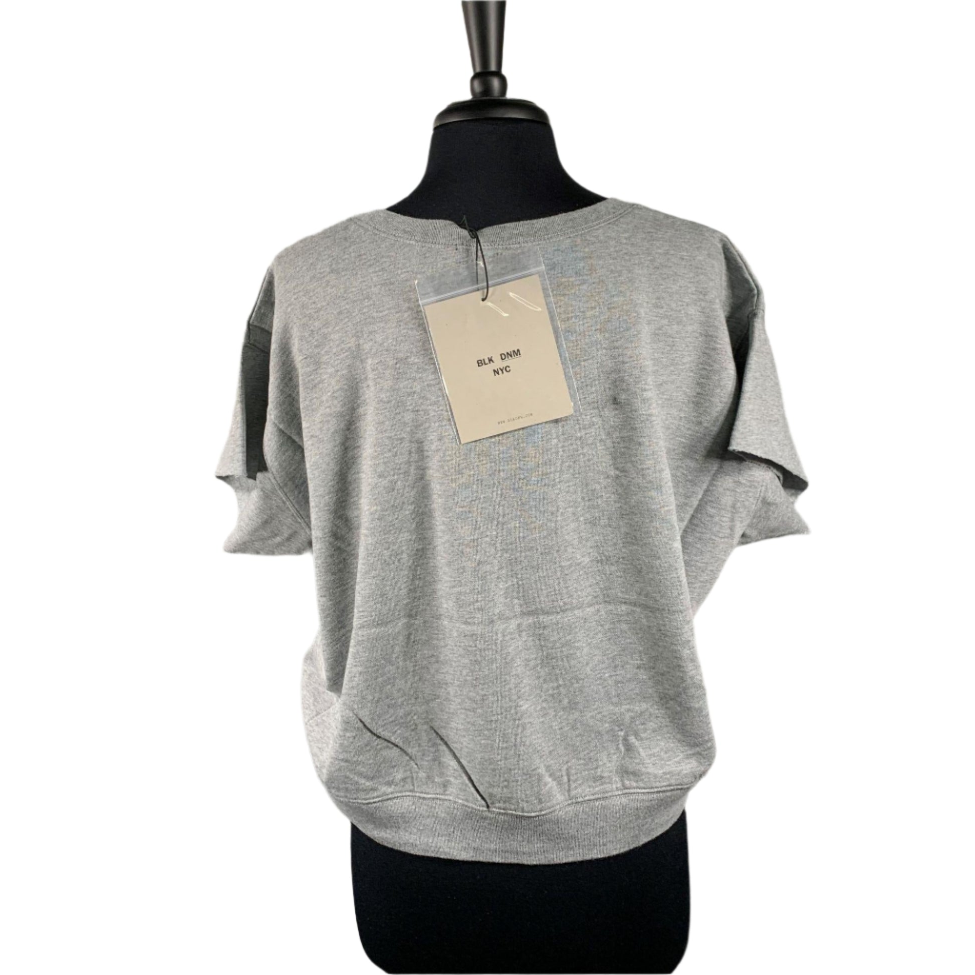 BLK DNM Womens Light Grey Short Sleeves Sweatshirt | Positivo Clothing