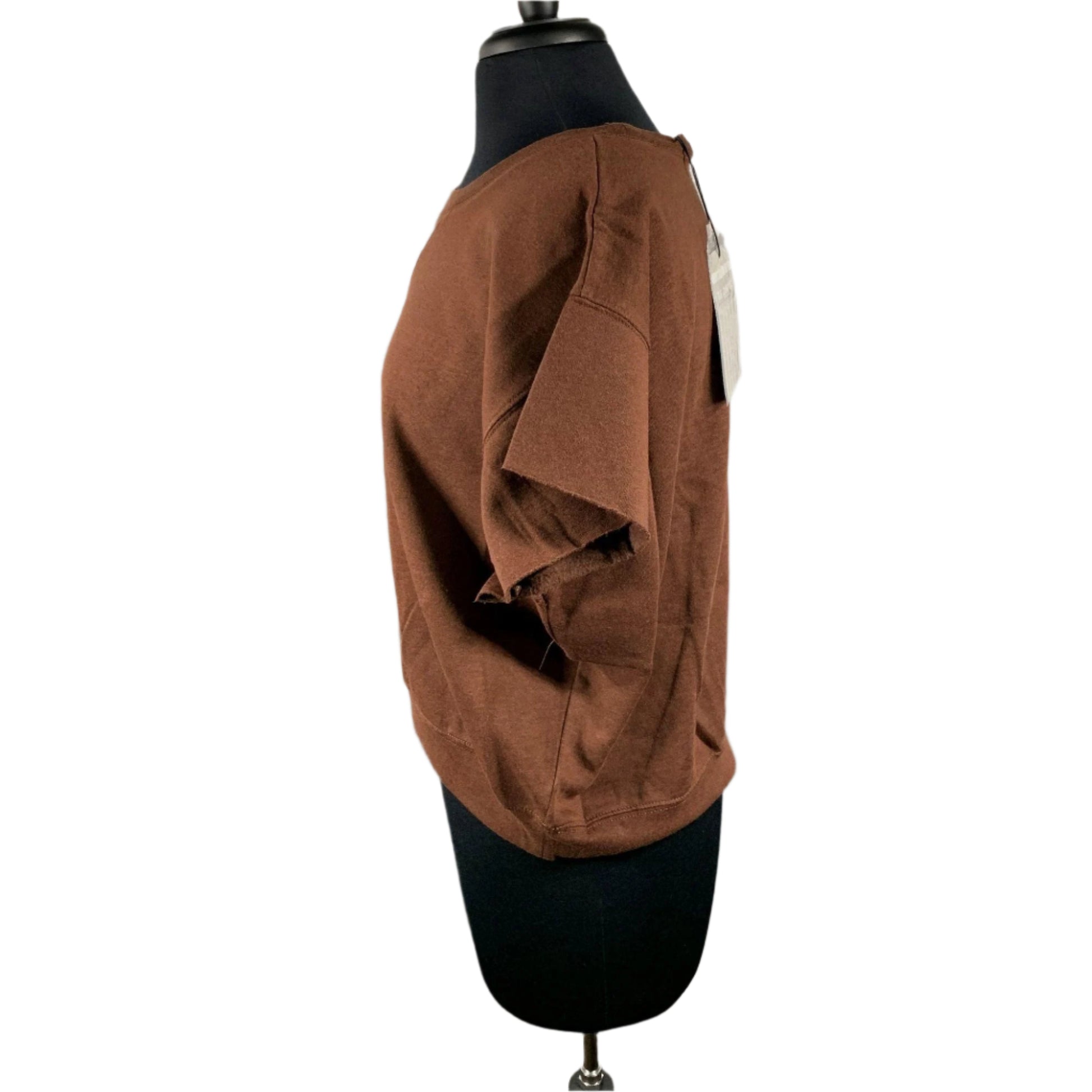 BLK DNM Womens Mahogany Short Sleeves Sweatshirt | Positivo Clothing