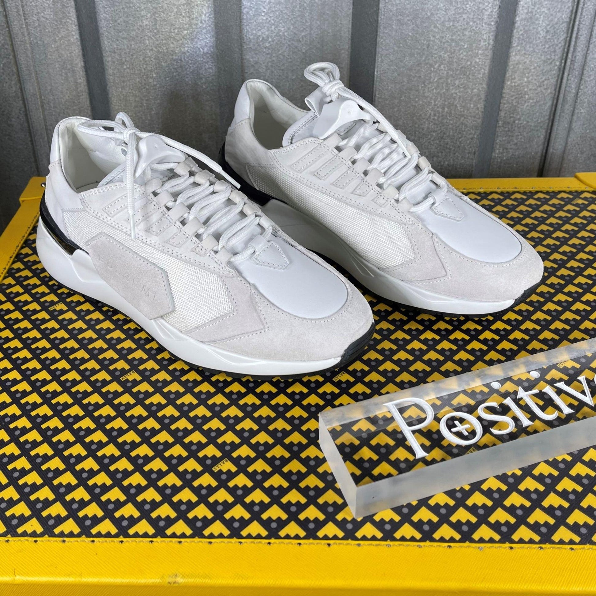 Buscemi Run 2 White Suede Sneakers | Positivo Clothing