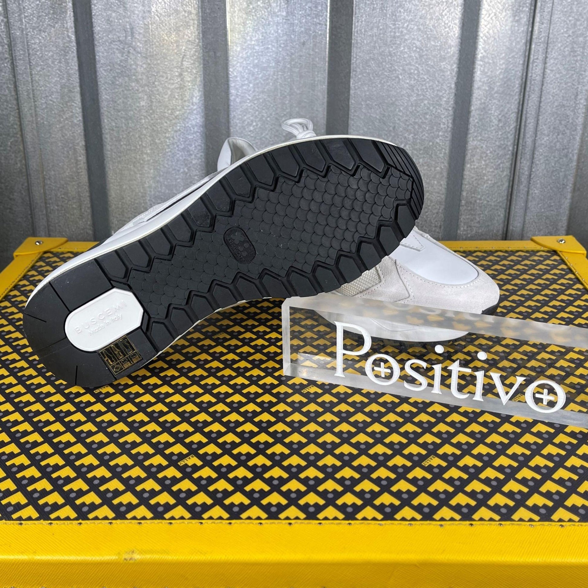 Buscemi Run 2 White Suede Sneakers | Positivo Clothing
