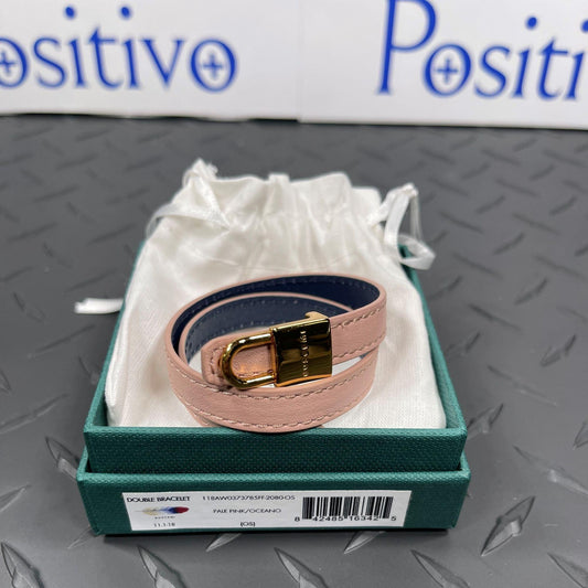 Buscemi Double Bracelet Pale Pink/Oceano Leather | Positivo Clothing
