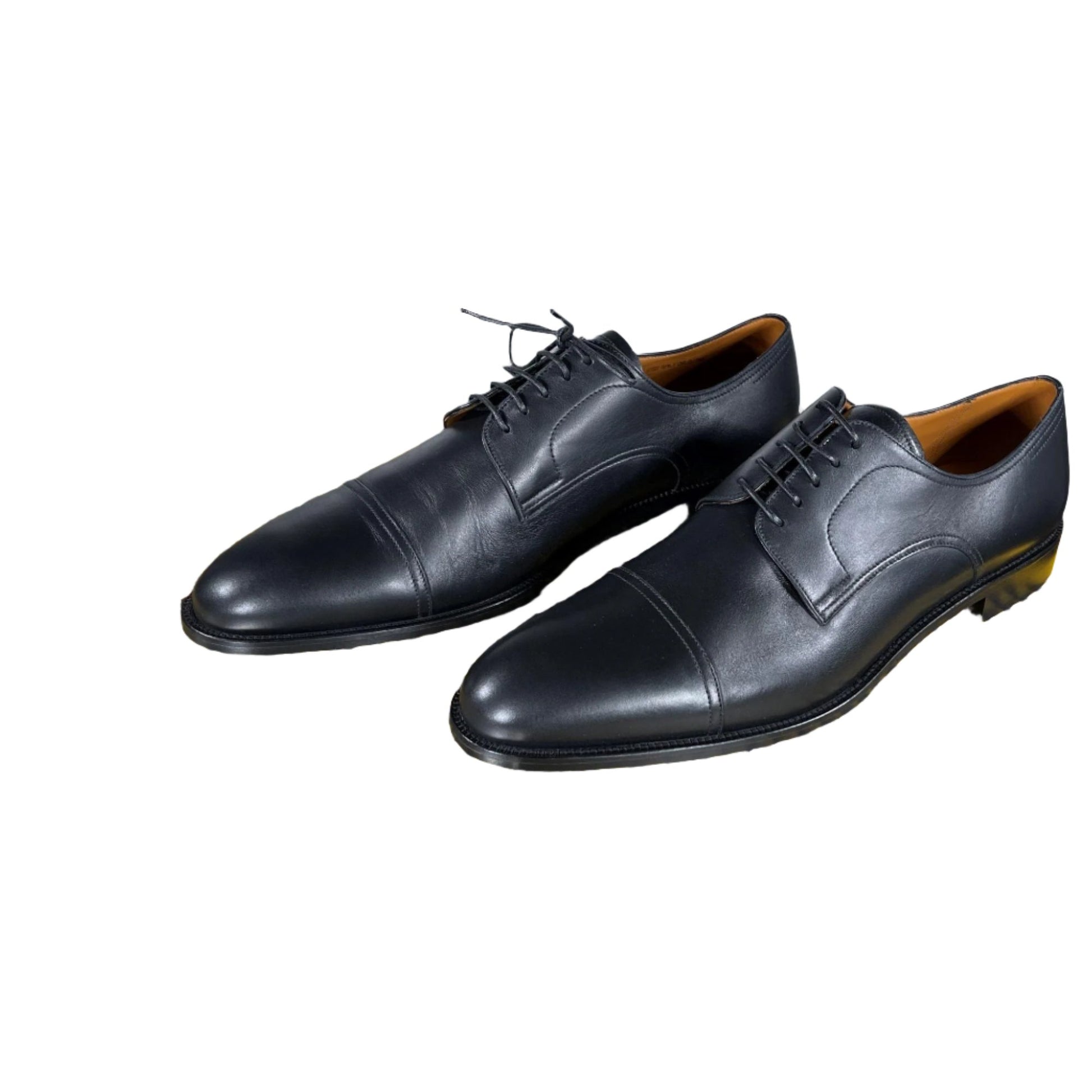 Bally Salfor Black Leather Derby Shoes - Positivo Clothing