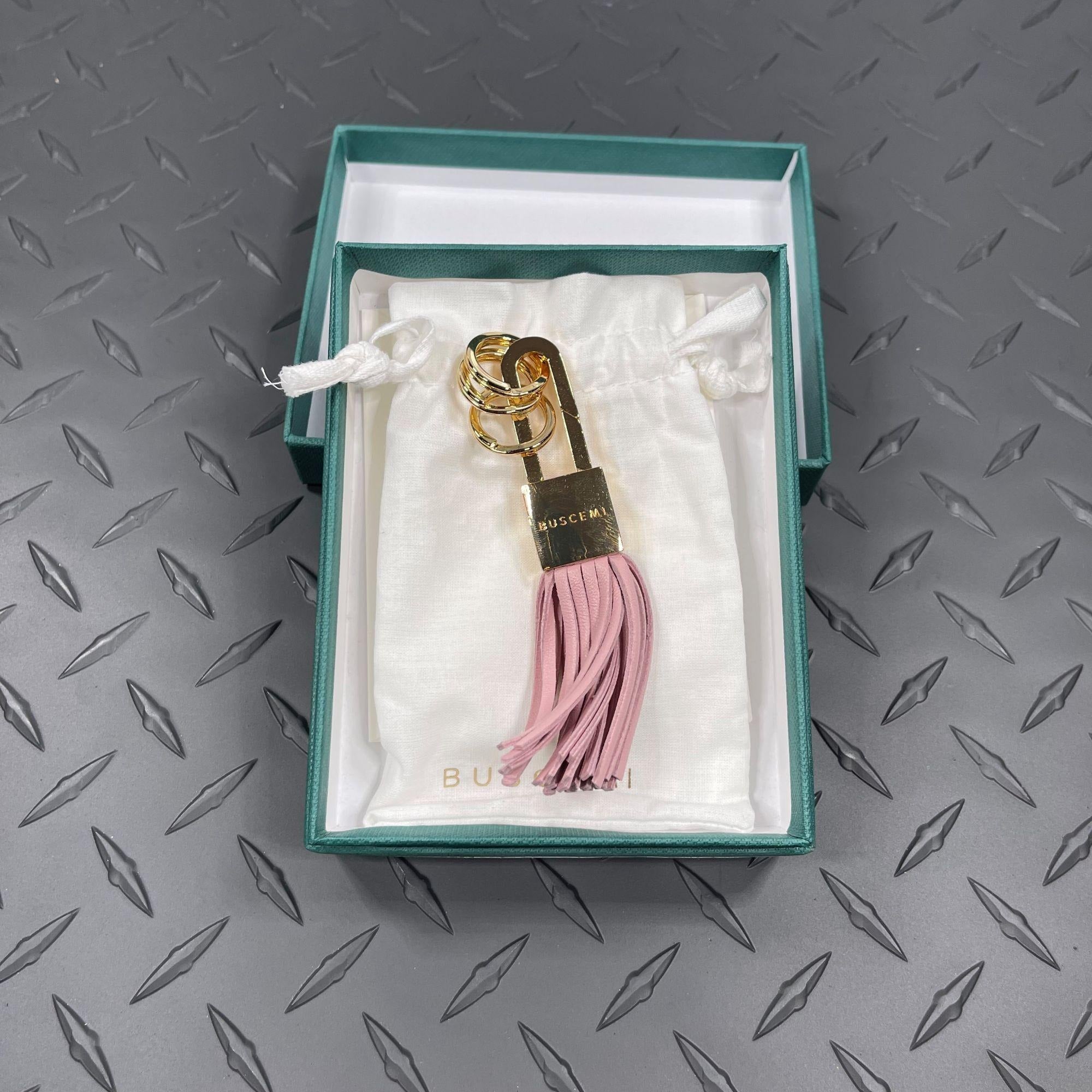 Buscemi Keyholder Lock Dusty Pink Suede | Positivo Clothing