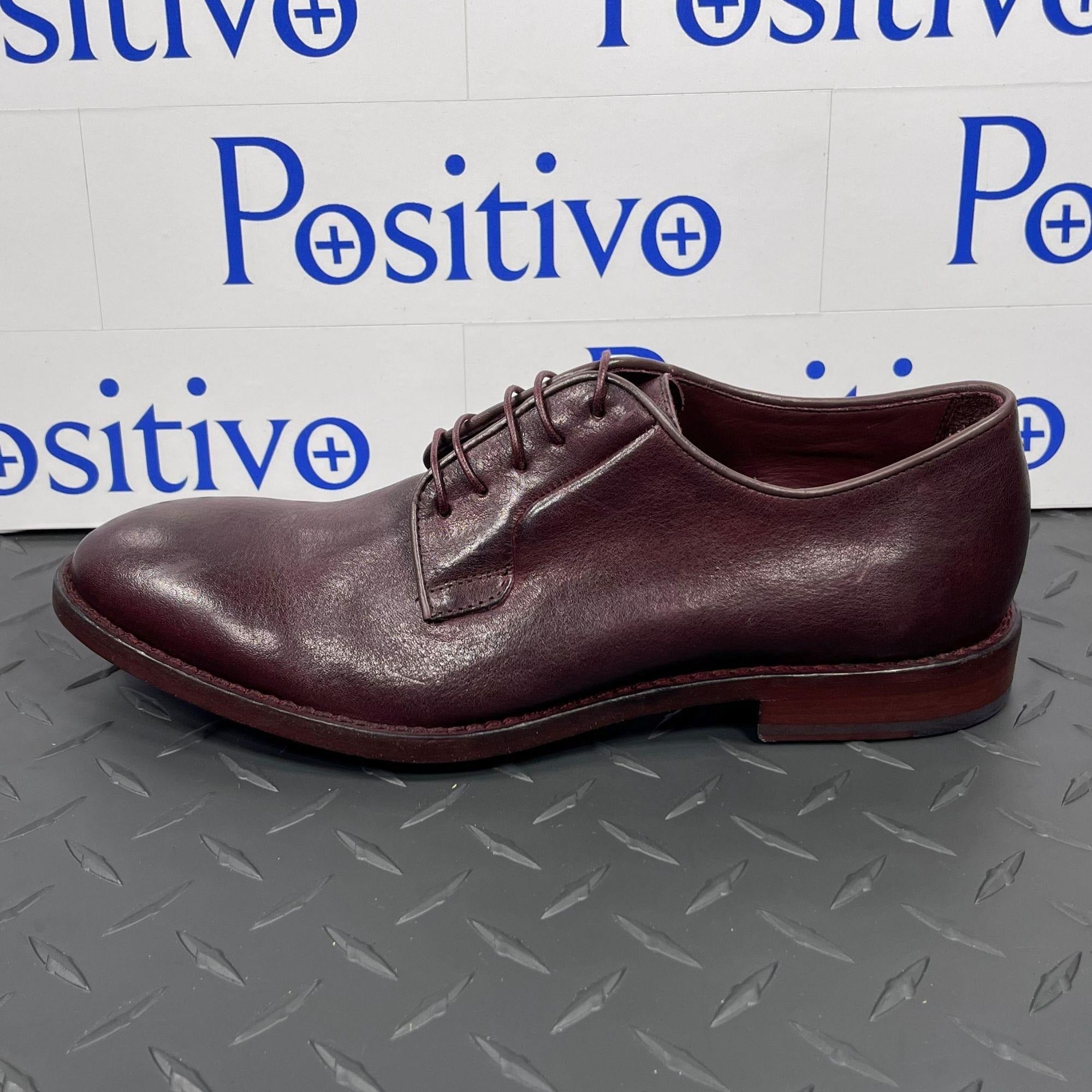 Paul Smith Chester Aubergine Leather Derby Shoes | Positivo Clothing
