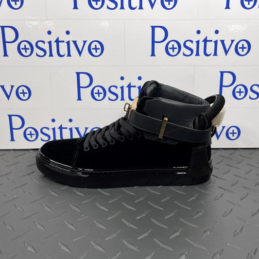 Buscemi Womens 100MM Velvet Black Sneakers | Positivo Clothing
