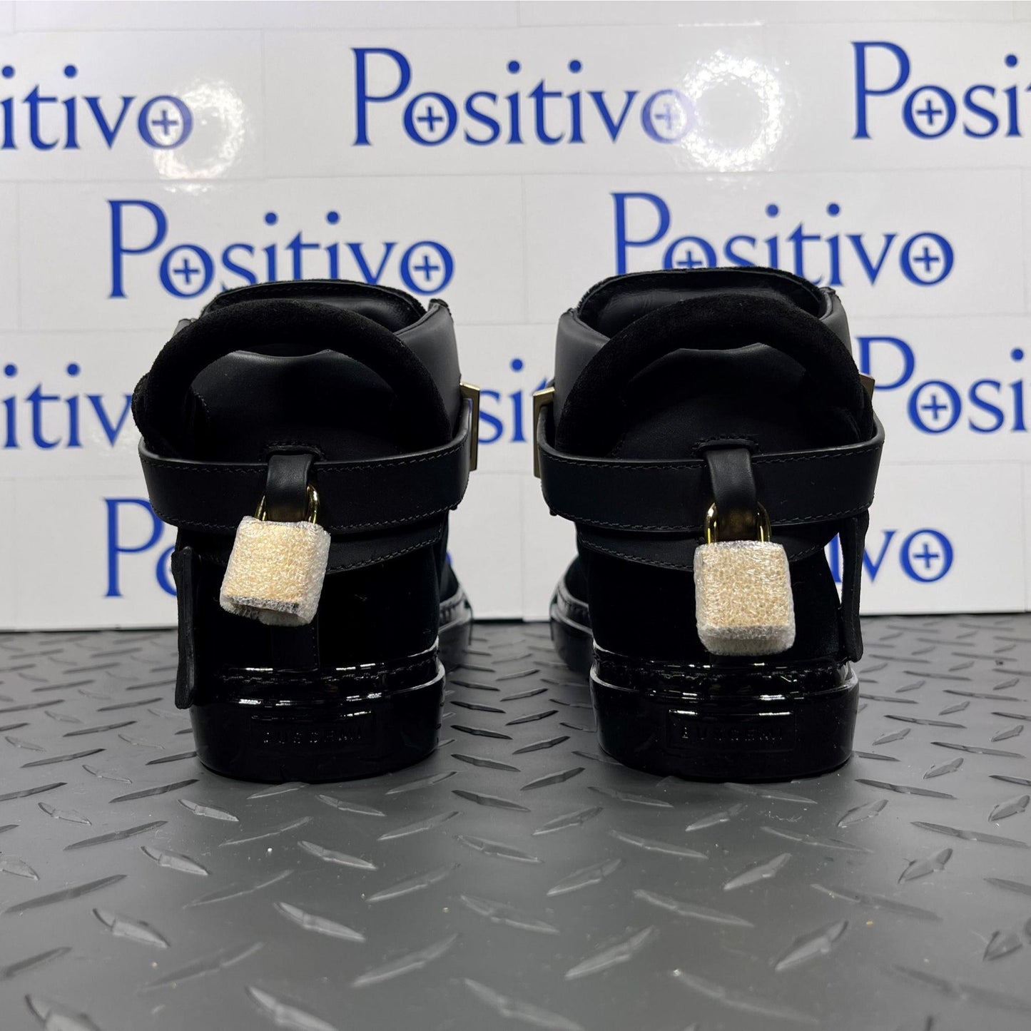 Buscemi Womens 100MM Velvet Black Sneakers | Positivo Clothing