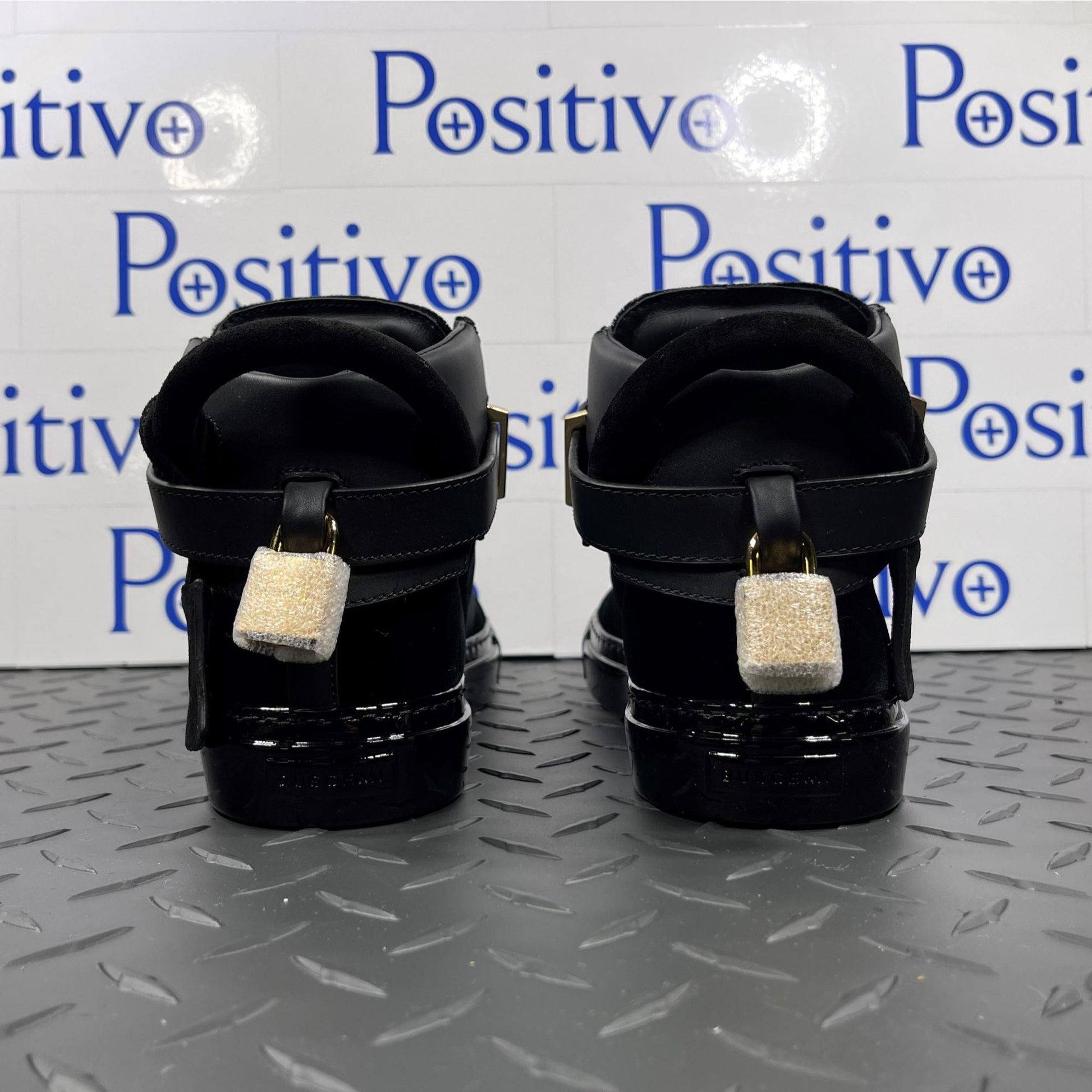 Buscemi Womens 100MM Velvet Black Sneakers | Positivo Clothing