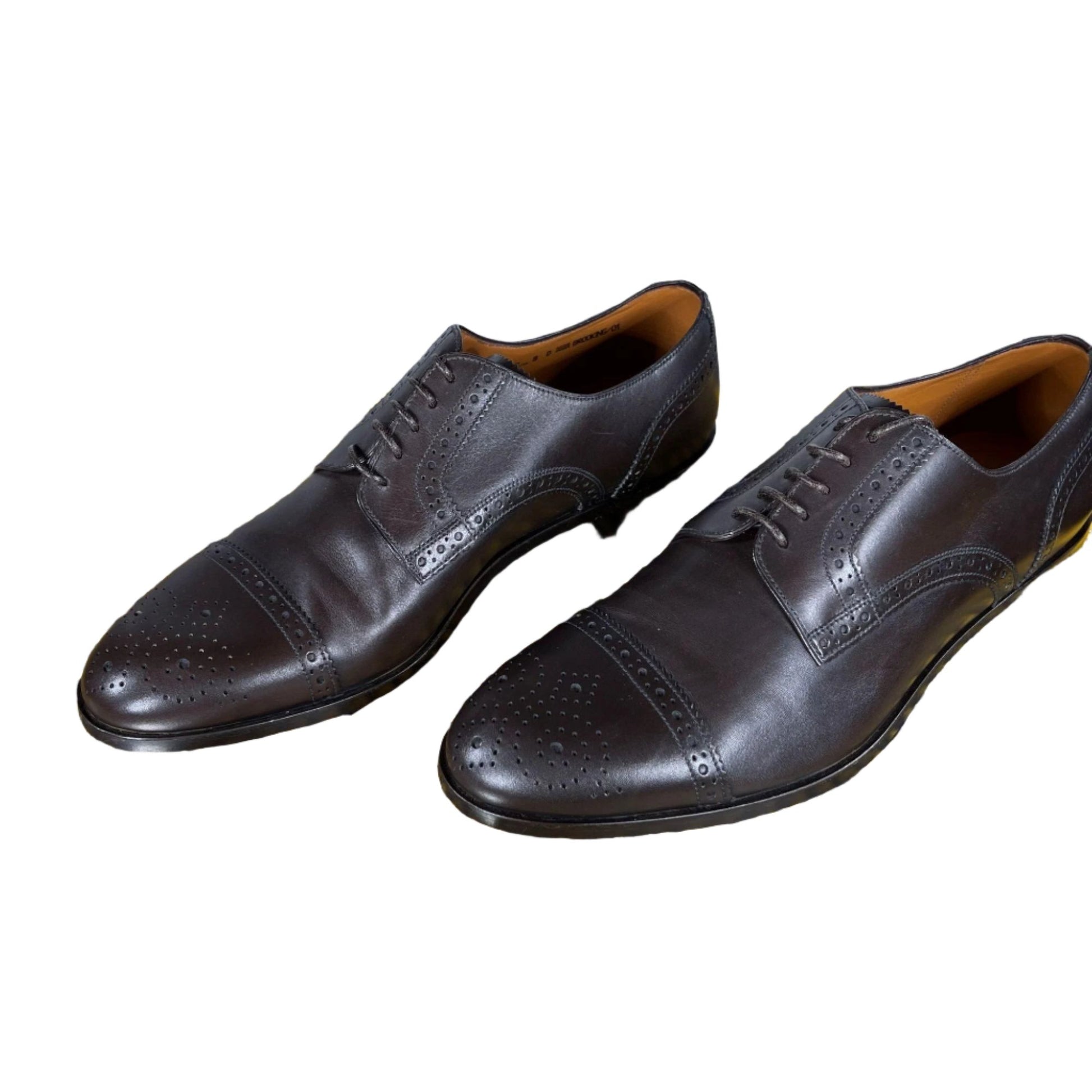 Bally Brooking Coffee Leather Derby Shoes | Positivo Clothing