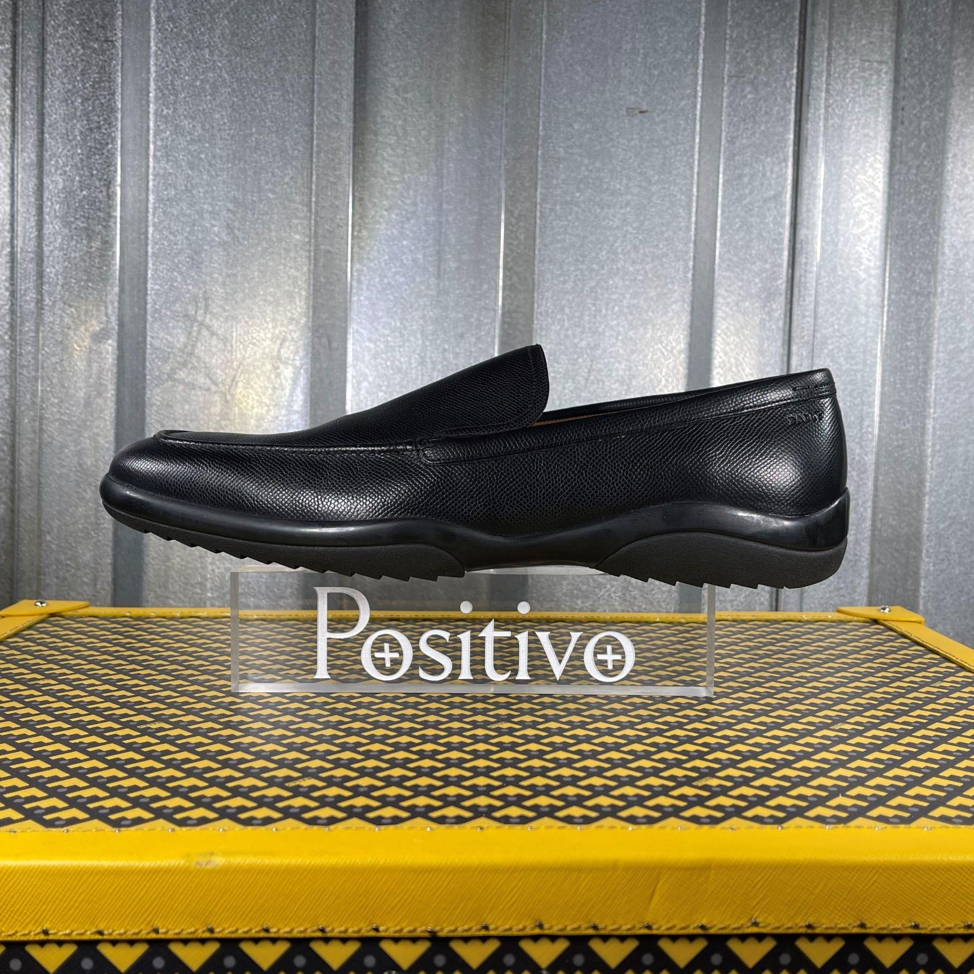 Bally Mils Black Leather Loafers | Positivo Clothing