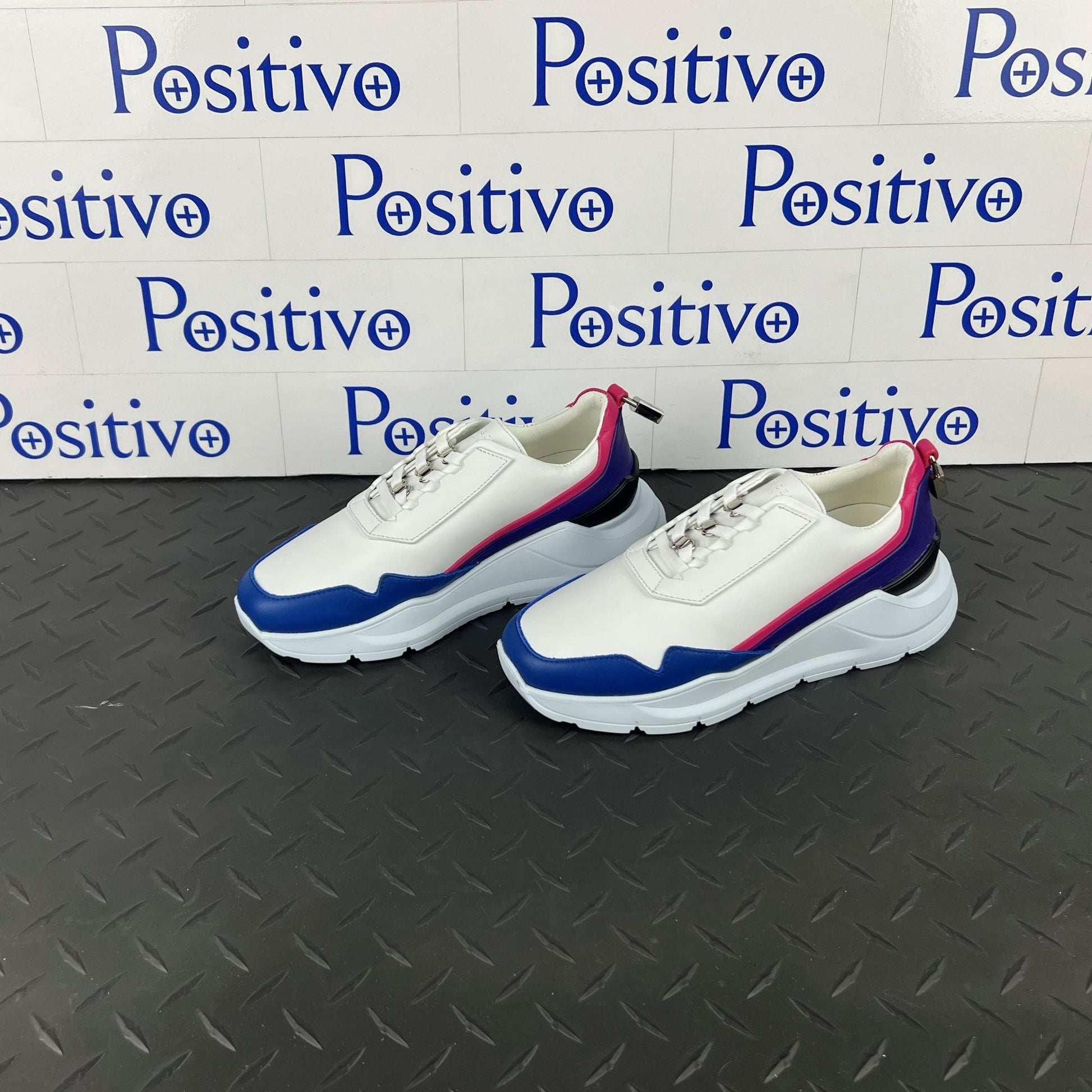 Buscemi Womens Strada Purple Trio Leather Sneakers | Positivo Clothing
