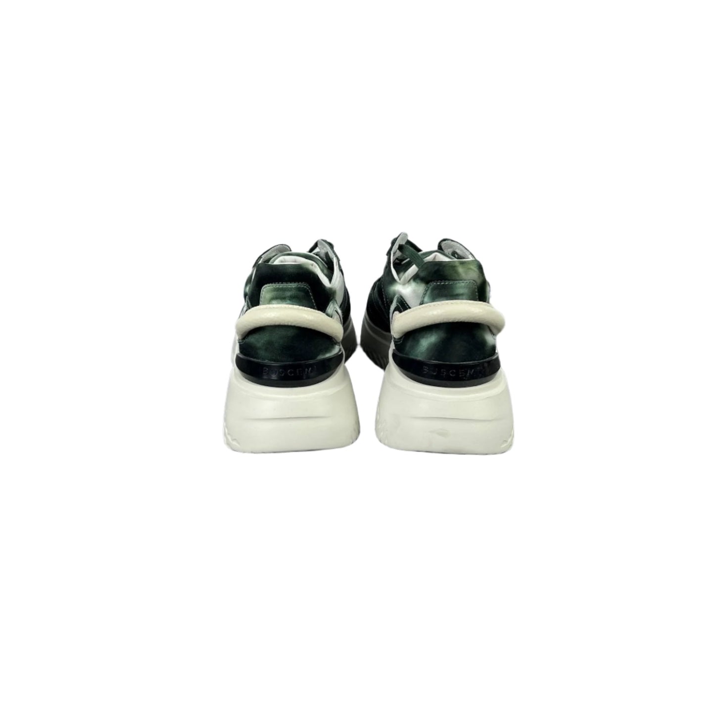 Buscemi Veloce Tie Dye Green Leather Sneakers SAMPLE | Positivo Clothing