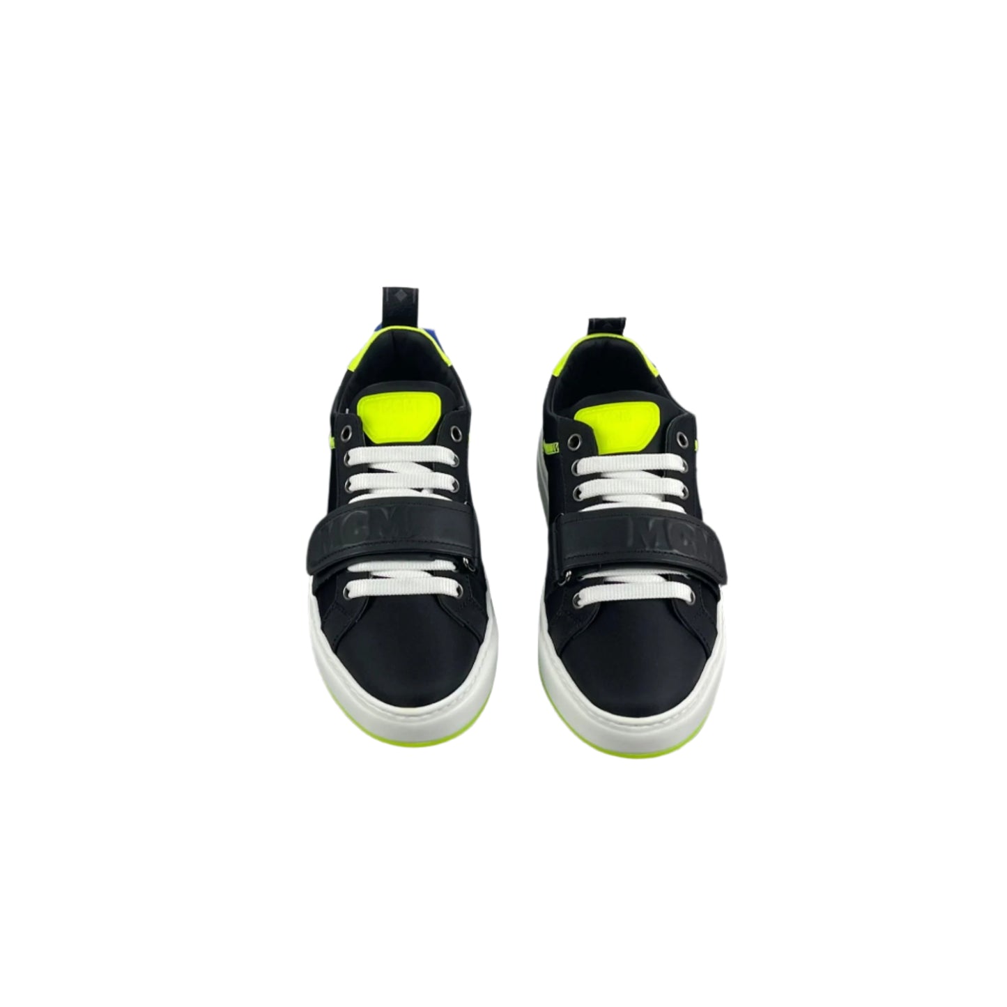MCM Womens Lime/Black Nylon Low Top Sneakers | Positivo Clothing
