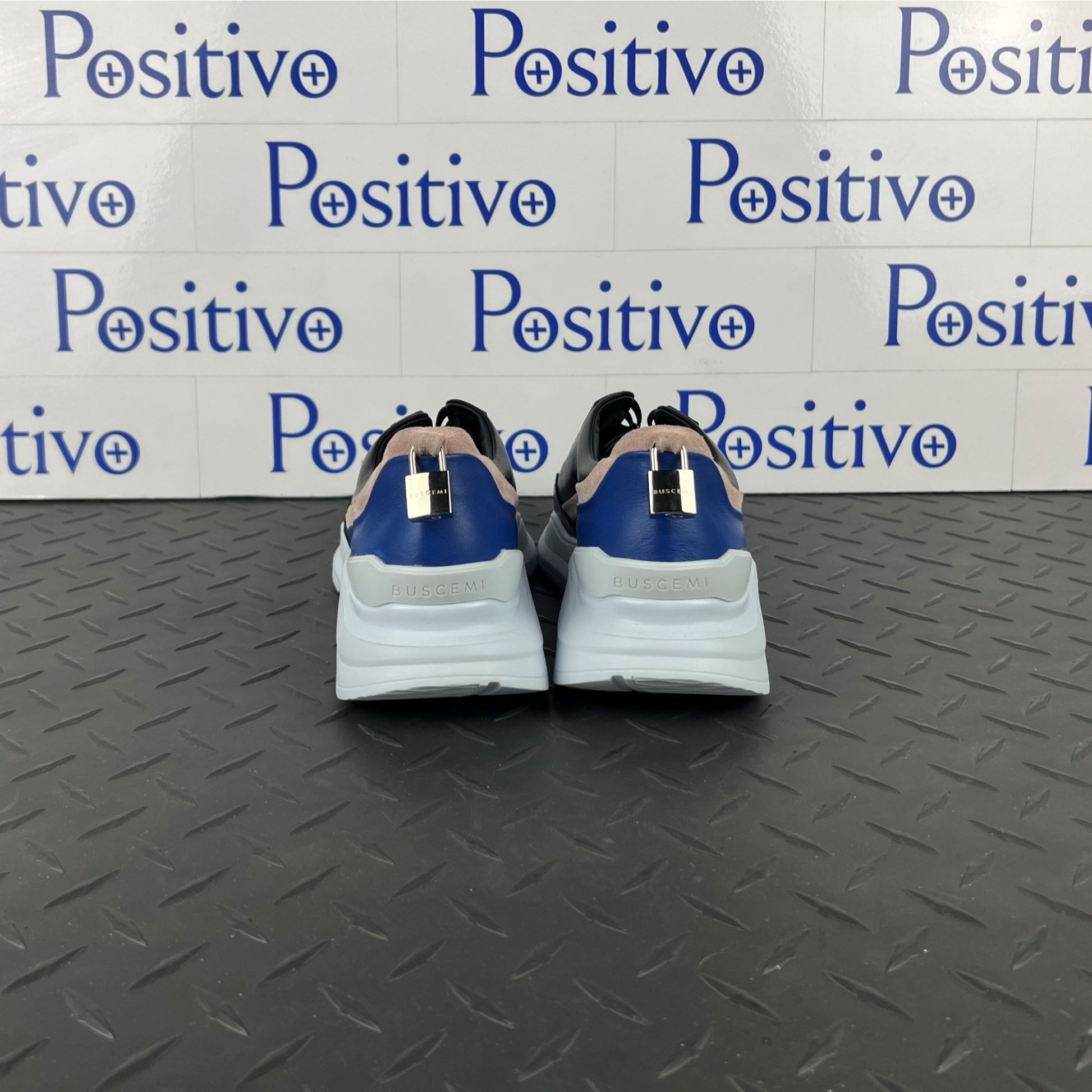 Buscemi Womens Strada Black Trio Leather Sneakers | Positivo Clothing